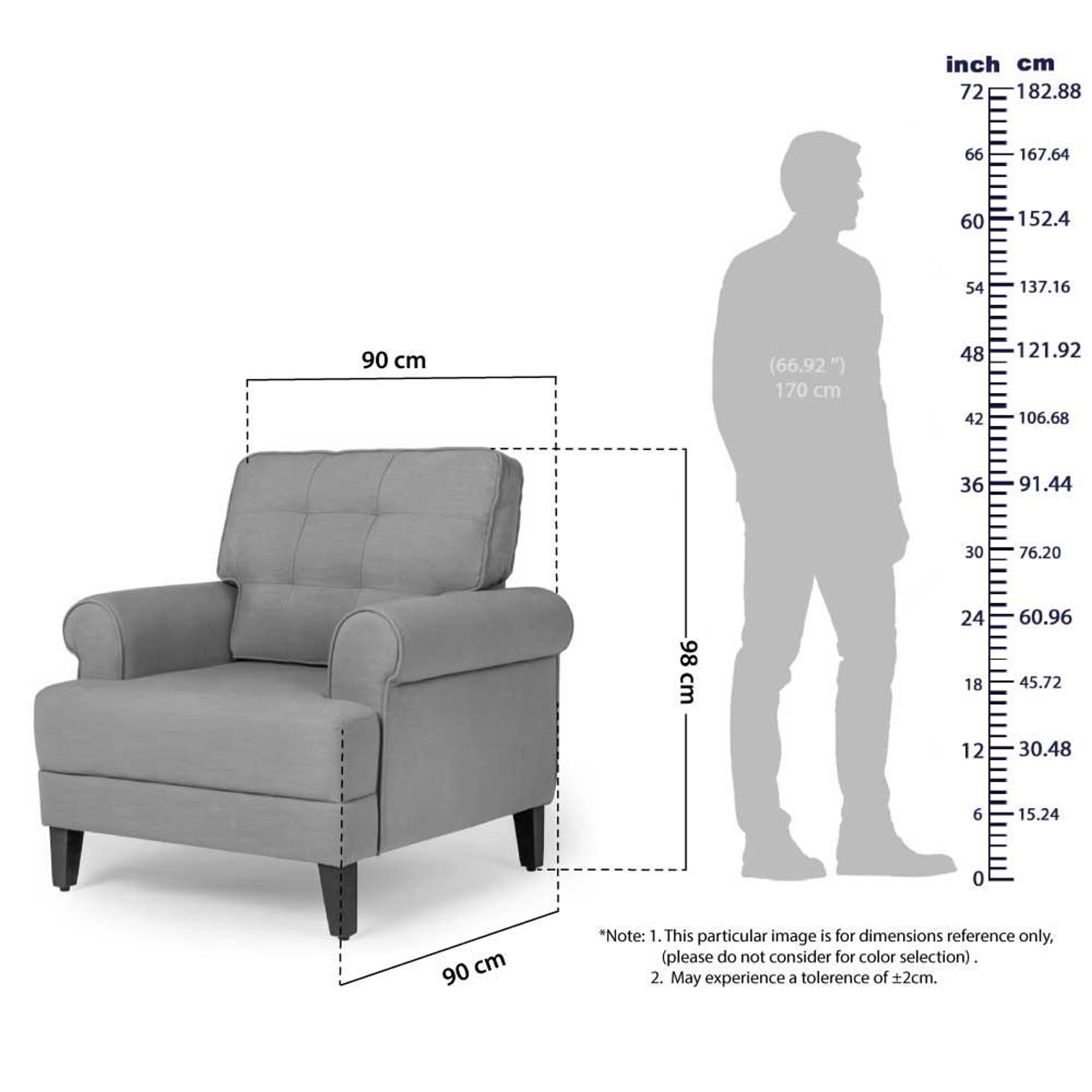 Wakefit Dreamer Plus Sofa - Single Seater Regular, Single Seater, Graphite 6 Wakefit Dreamer Plus Sofa - Single Seater Regular, Single Seater, Graphite