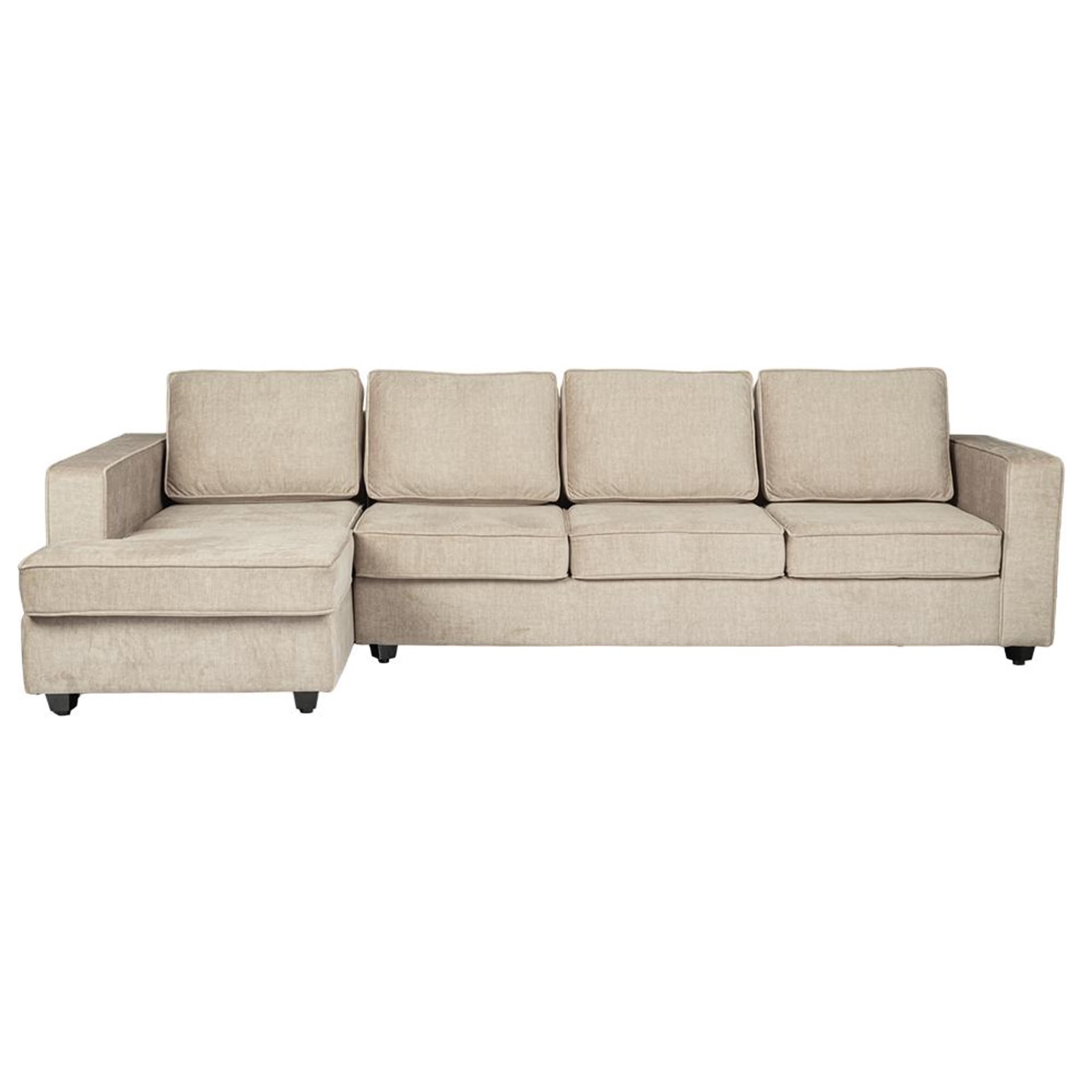 Wakefit Napper Plus L Shape Sofa Set (3 Seater + Left Aligned Chaise) Sectional, Set (3 Seater + Left Aligned Chaise), Beige