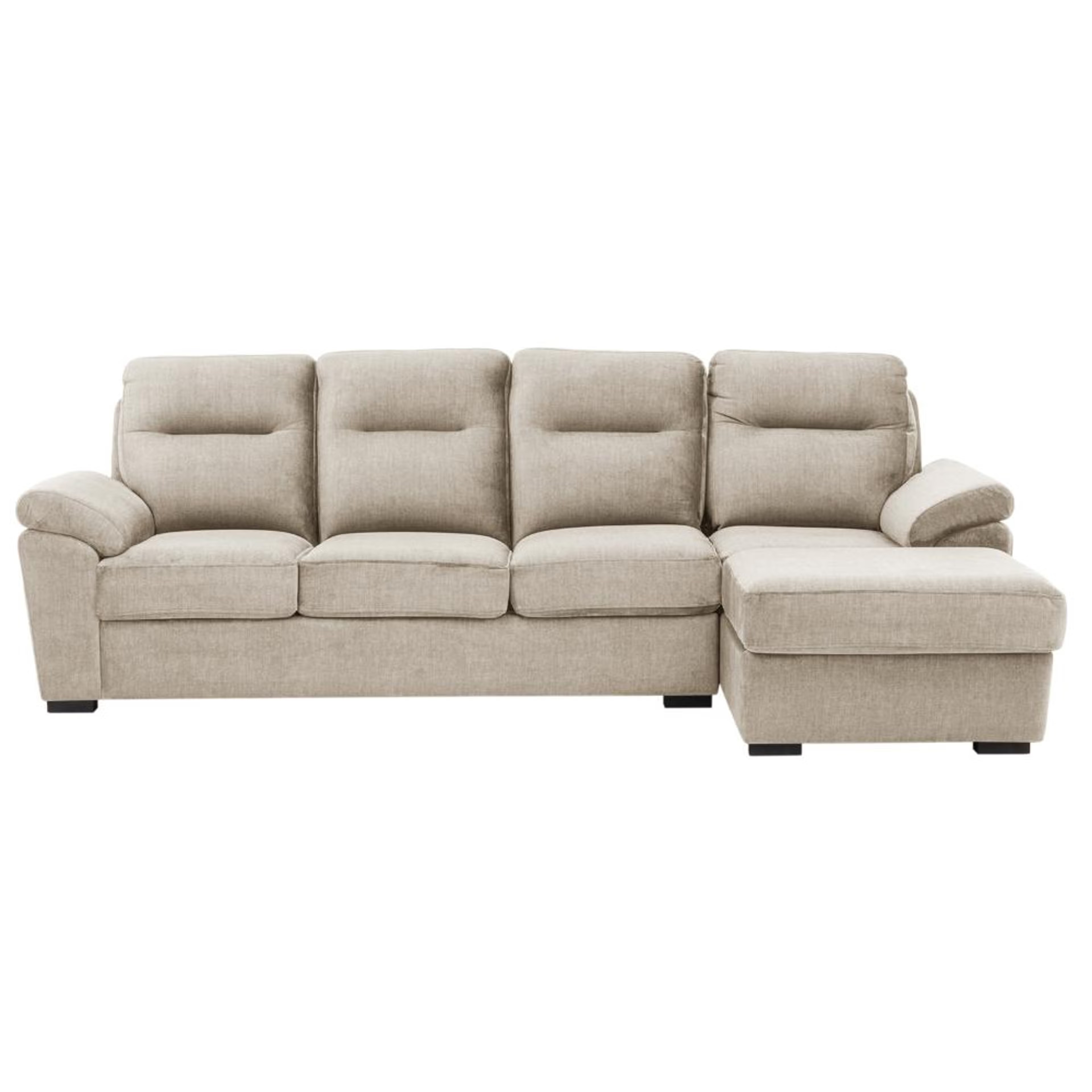 Home 26 Wakefit Lounger Plus Sofa - (3 Seater + Right Aligned Chaise) Sectional, Set (3 Seater + Right Aligned Chaise), Beige