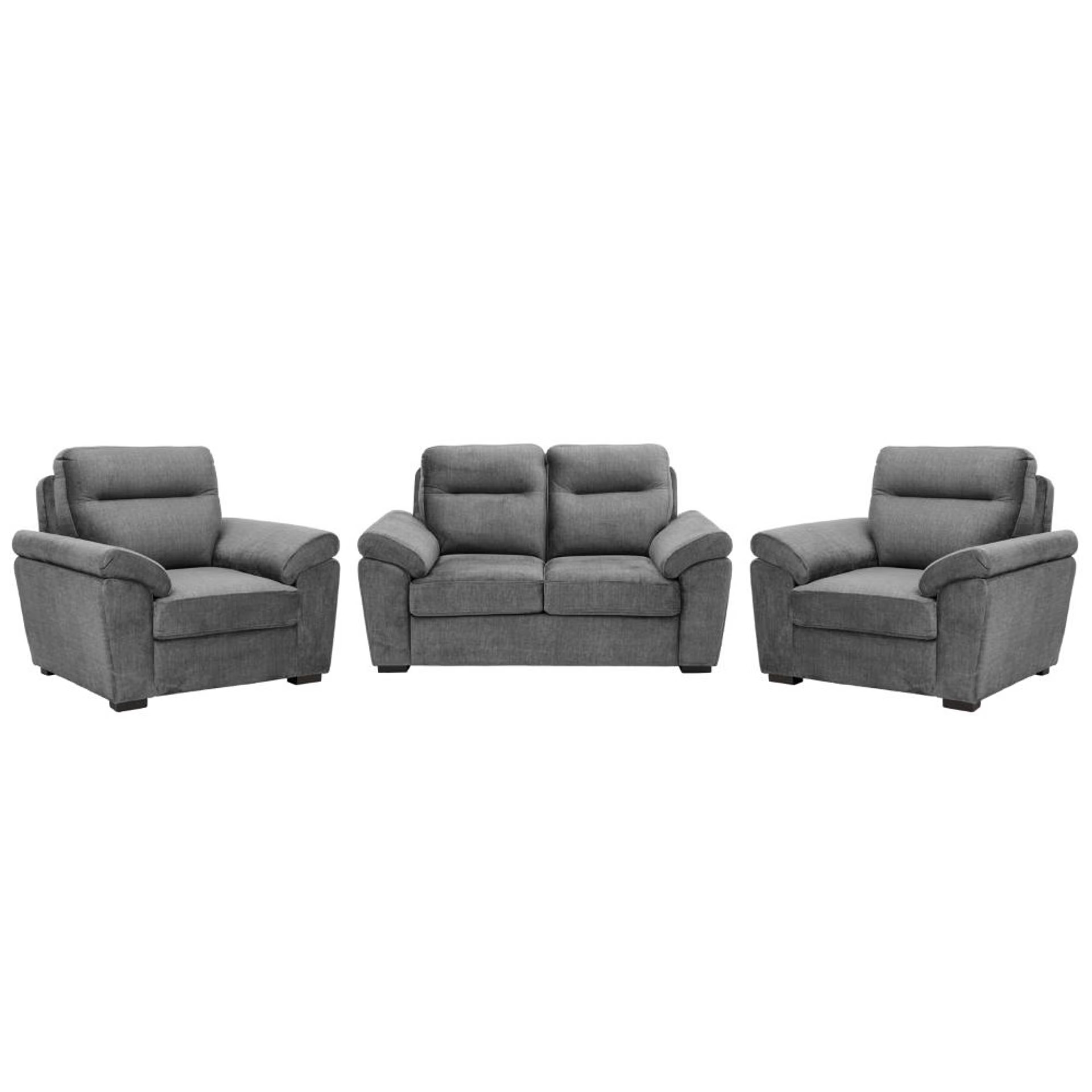 Wakefit Lounger Plus Sofa set (2+1+1) Seater Regular, Set (2+1+1), Graphite