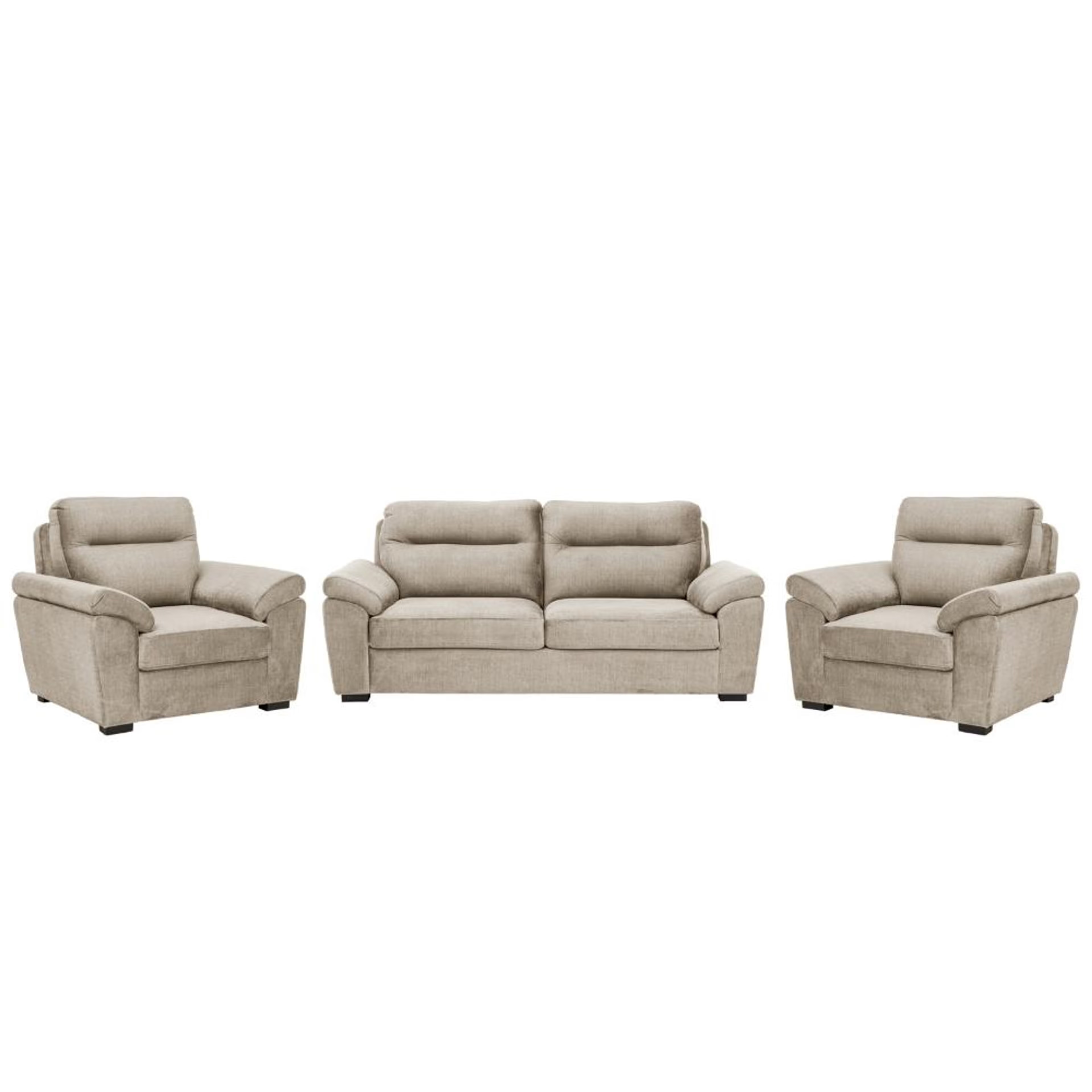 Wakefit Lounger Plus Sofa set (3+1+1) Seater Regular, Set (3+1+1), Beige