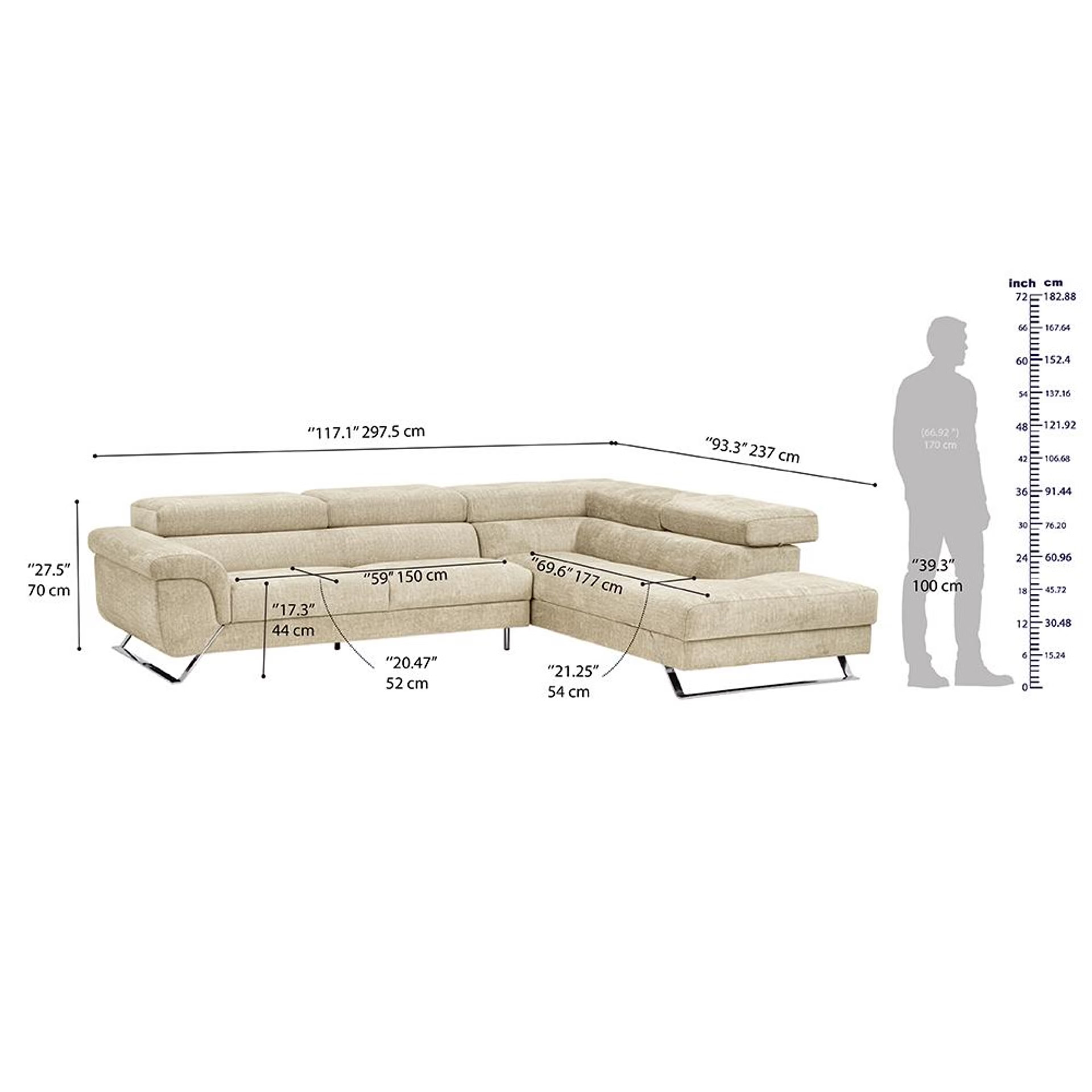 Wakefit Comoros Corner L Shape Sofa (3 Seater + Right Aligned Chaise) Set (3 Seater + Right Aligned Chaise), Beige 10 Wakefit Comoros Corner L Shape Sofa (3 Seater + Right Aligned Chaise) Set (3 Seater + Right Aligned Chaise), Beige