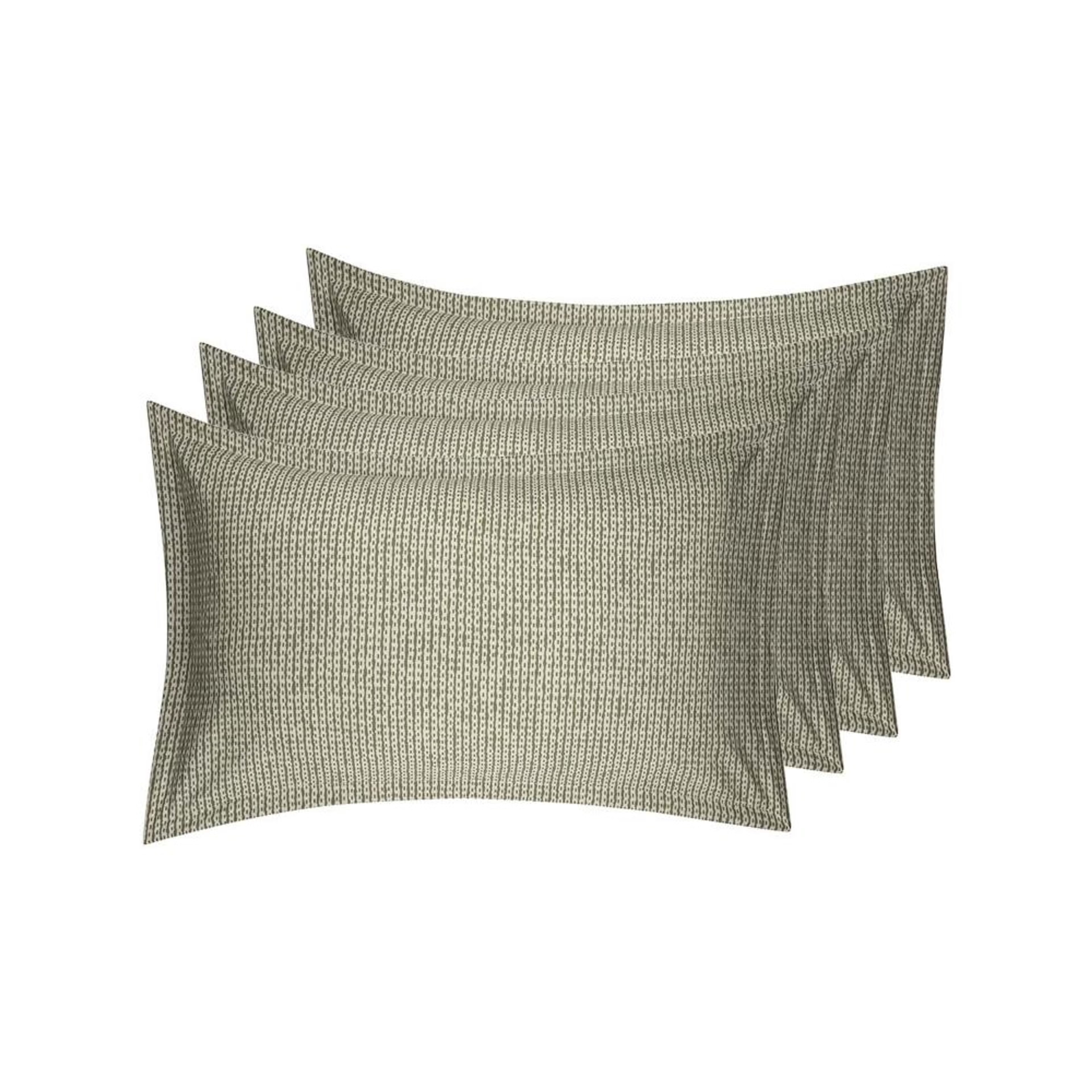 100% Cotton Pillow Cover | Standard Size 27x18 Inch | Set Of 4 | 160 TC | Buffey Standard, Set of 4, Cotton, Buffey