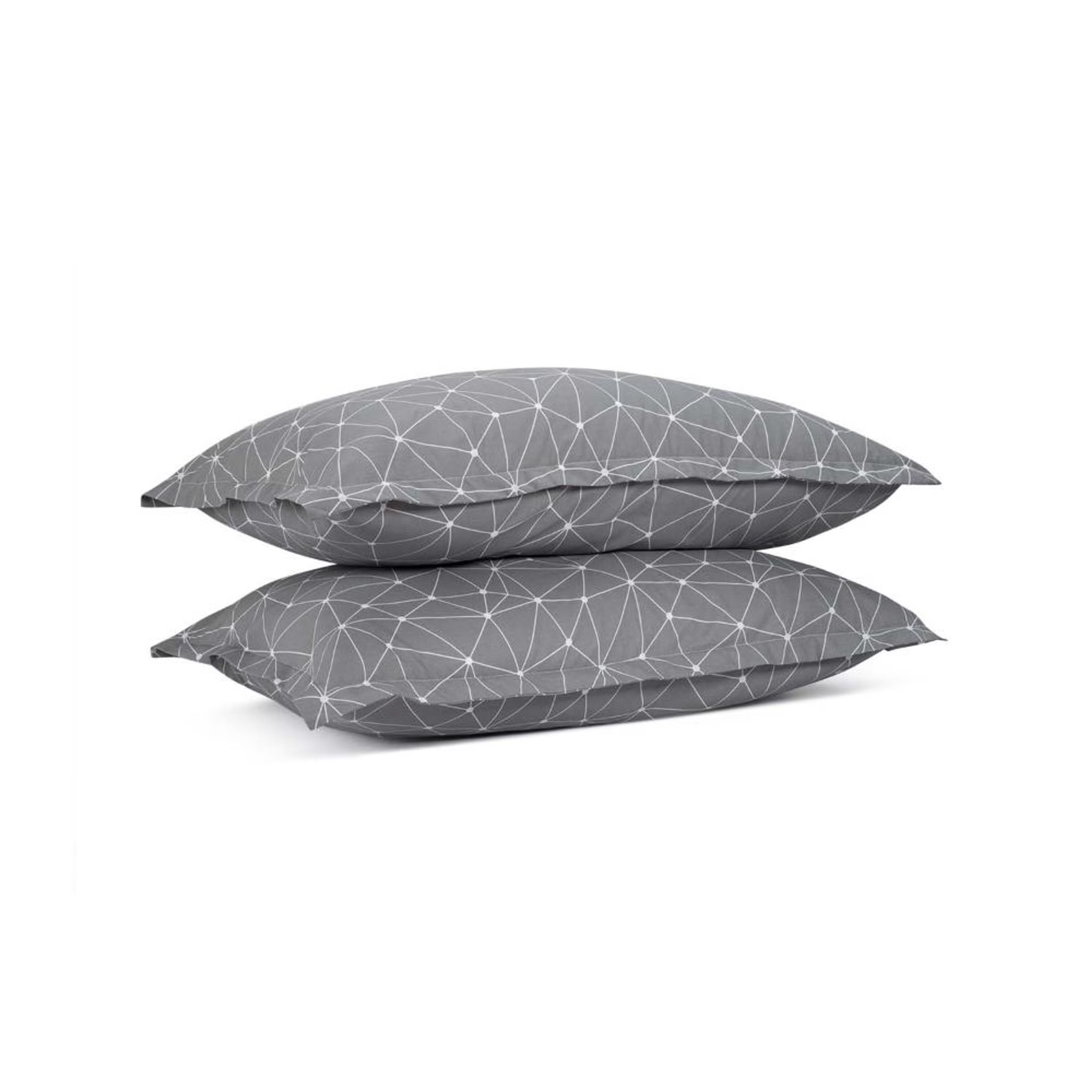 Home 37 100% Cotton Pillow Cover | Standard Size 27x18 Inch | Set Of 2 | 160 TC | Mario Standard, Set of 2, Cotton, Mario