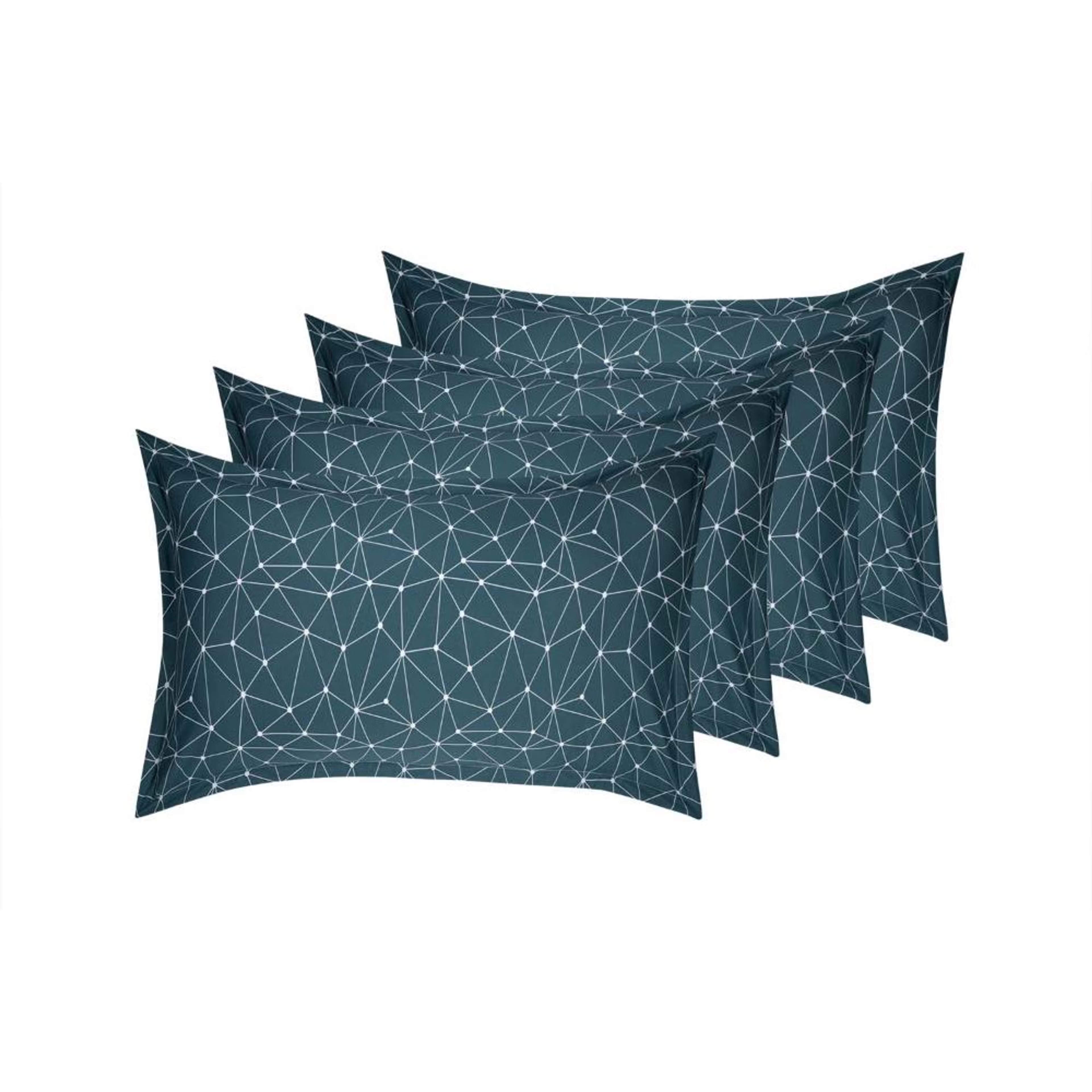 100% Cotton Pillow Cover | Standard Size 27x18 Inch | Set Of 4 | 160 TC | Michele Standard, Set of 4, Cotton, Michele