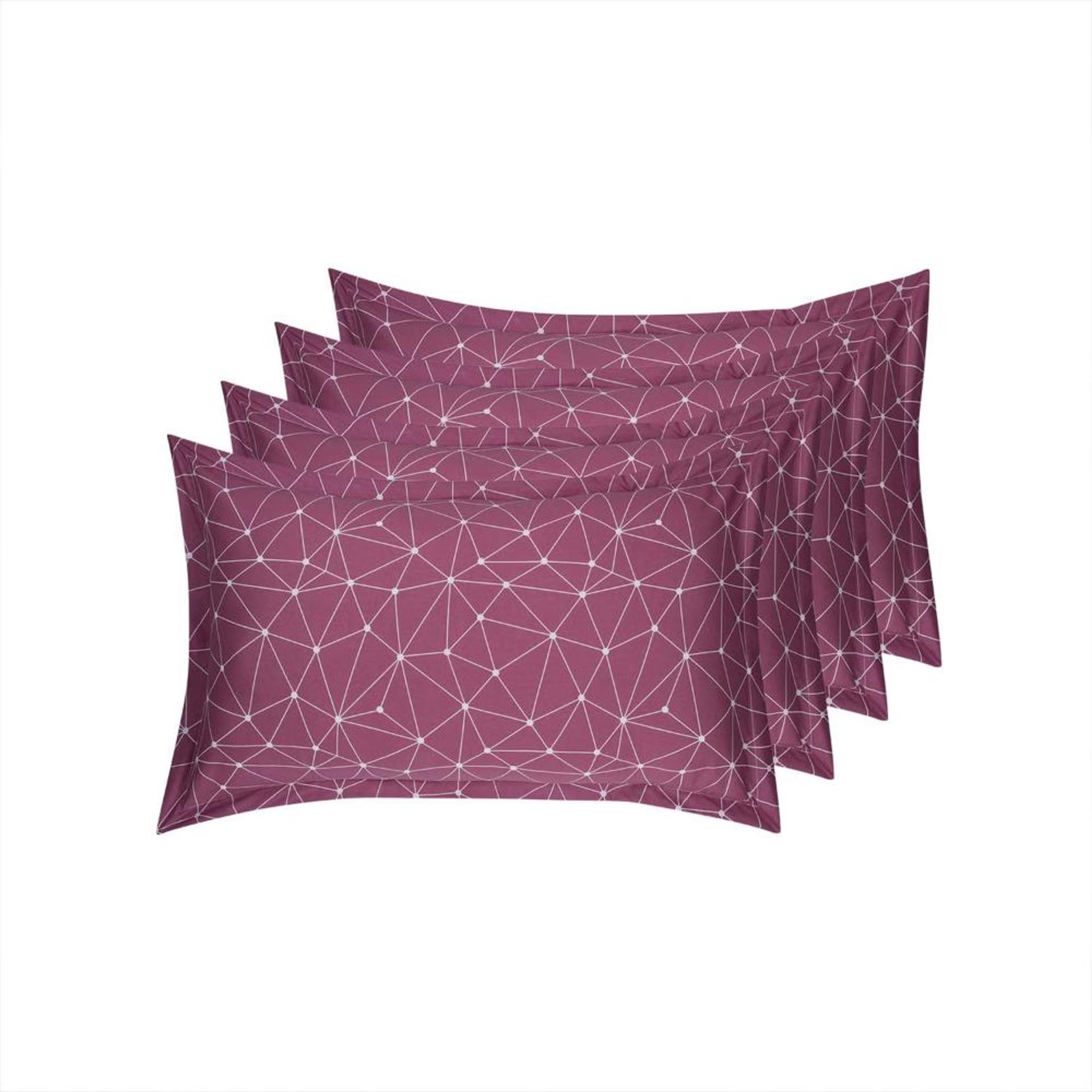 100% Cotton Pillow Cover | Standard Size 27x18 Inch | Set Of 4 | 160 TC | Paula Standard, Set of 4, Cotton, Paula