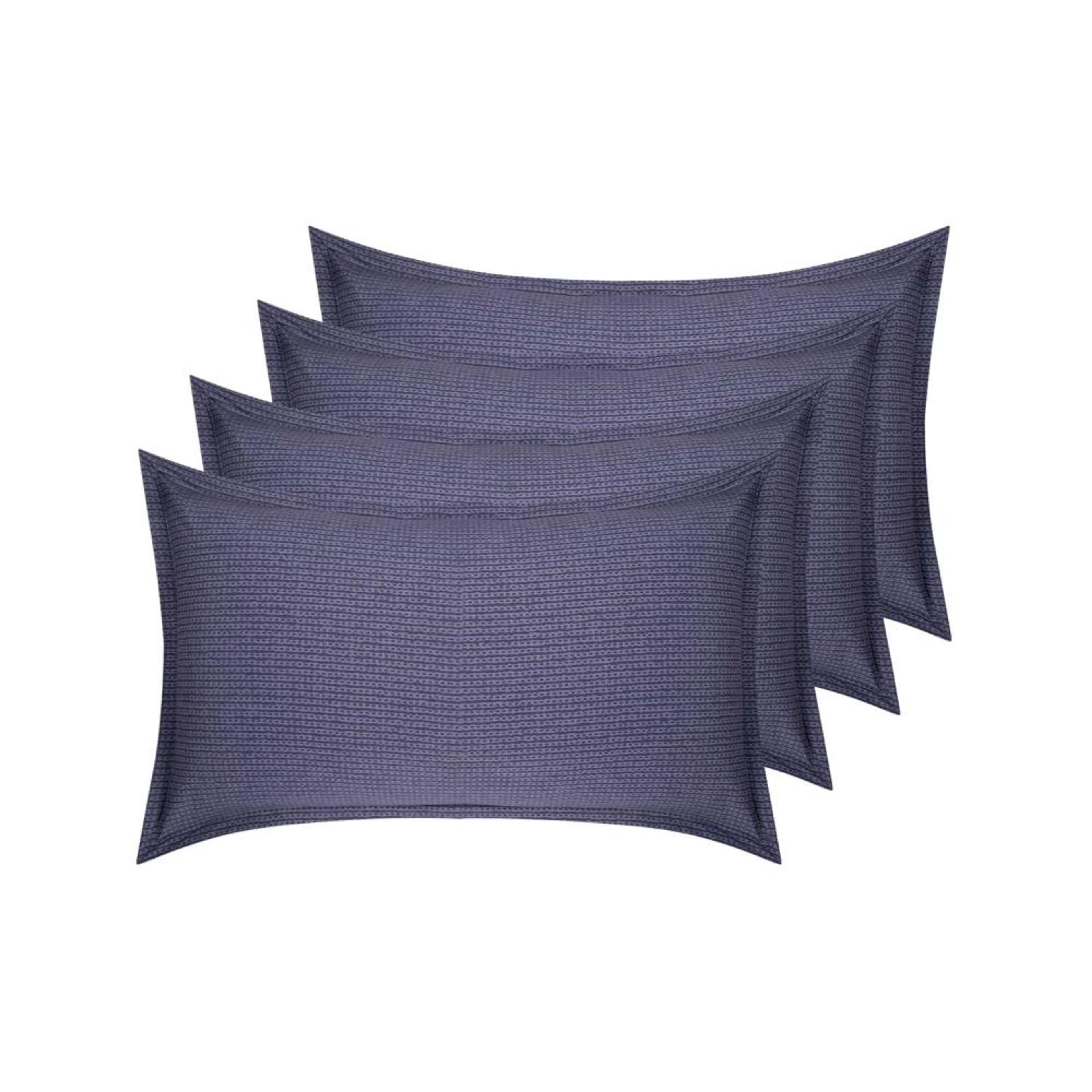 100% Cotton Pillow Cover | Standard Size 27x18 Inch | Set Of 4 | 160 TC | Ross Blue Standard, Set of 4, Cotton, Ross Blue