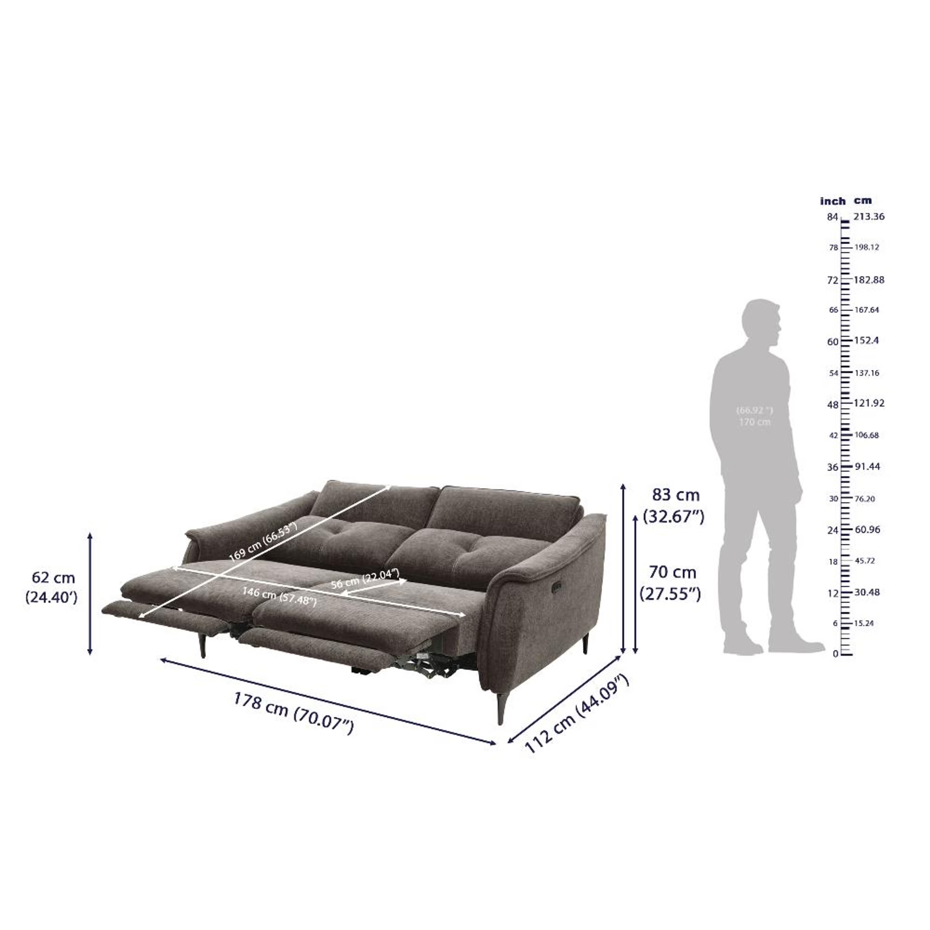Wakefit Curacao Sofa With Motion - Two Seater Regular, With Motion, Two Seater, Grey 10 Wakefit Curacao Sofa With Motion - Two Seater Regular, With Motion, Two Seater, Grey