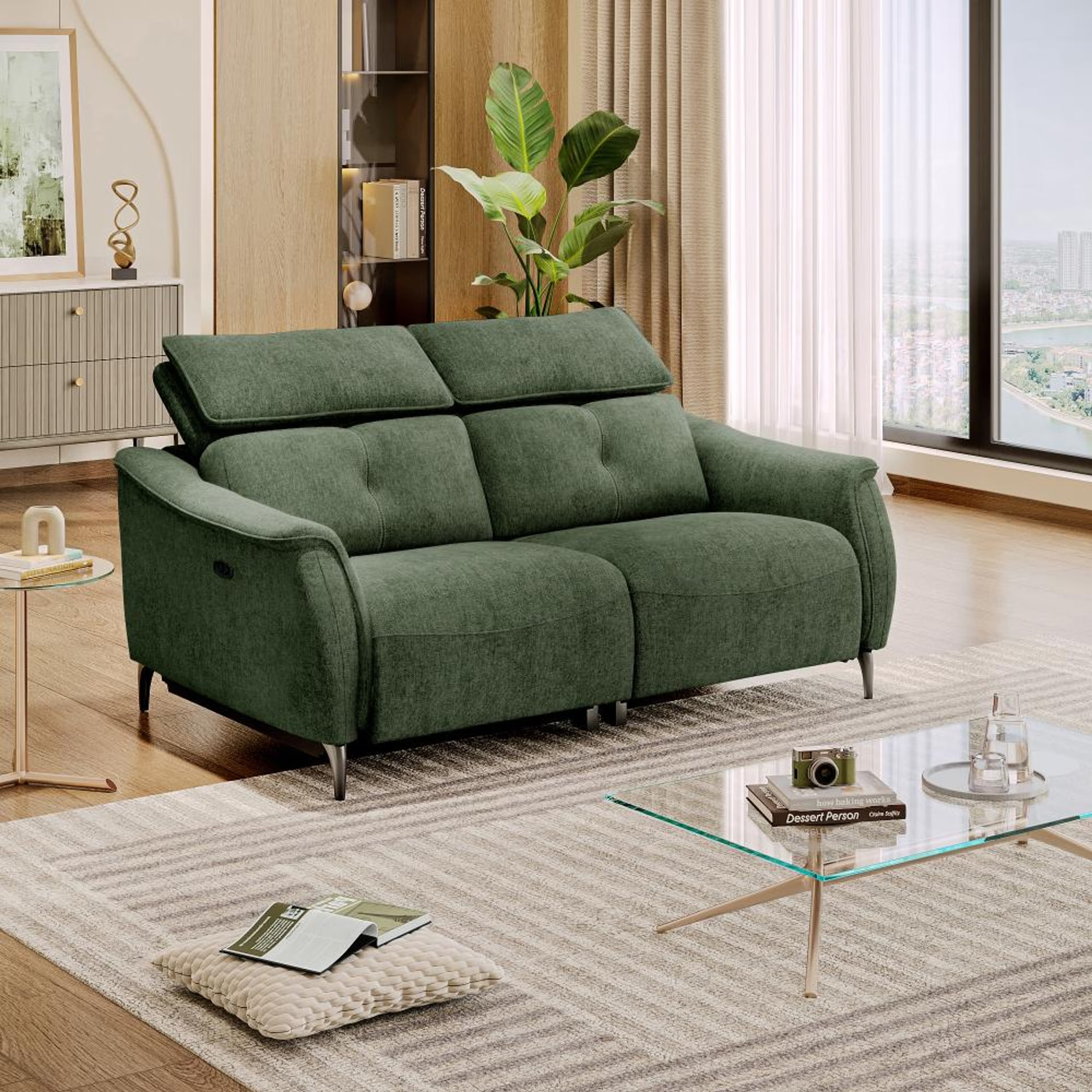 Wakefit Curacao Sofa With Motion - Two Seater Regular, With Motion, Two Seater, Green 2 Wakefit Curacao Sofa With Motion - Two Seater Regular, With Motion, Two Seater, Green