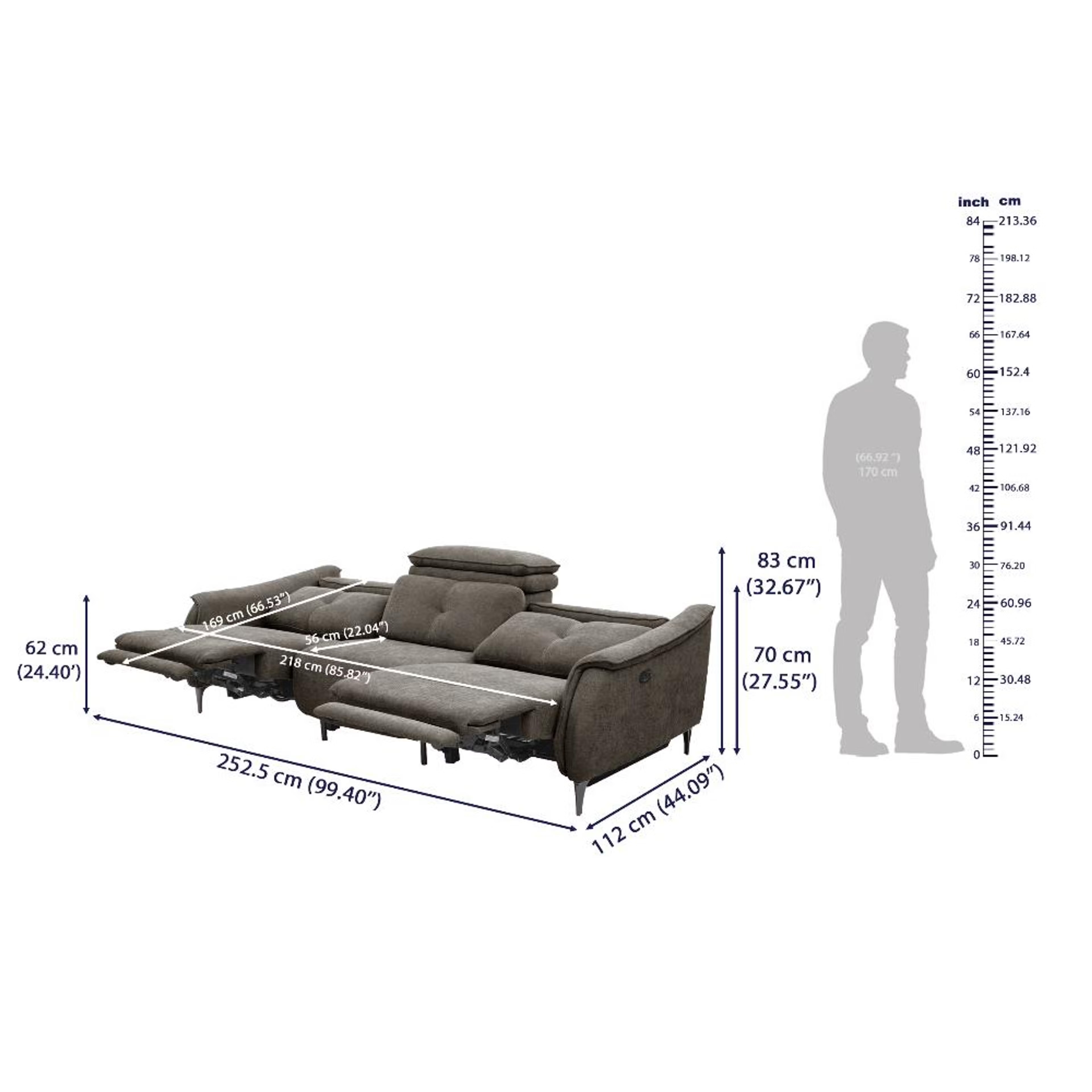 Wakefit Curacao Sofa With Motion - Three Seater Regular, With Motion, Three Seater, Brown 10 Wakefit Curacao Sofa With Motion - Three Seater Regular, With Motion, Three Seater, Brown