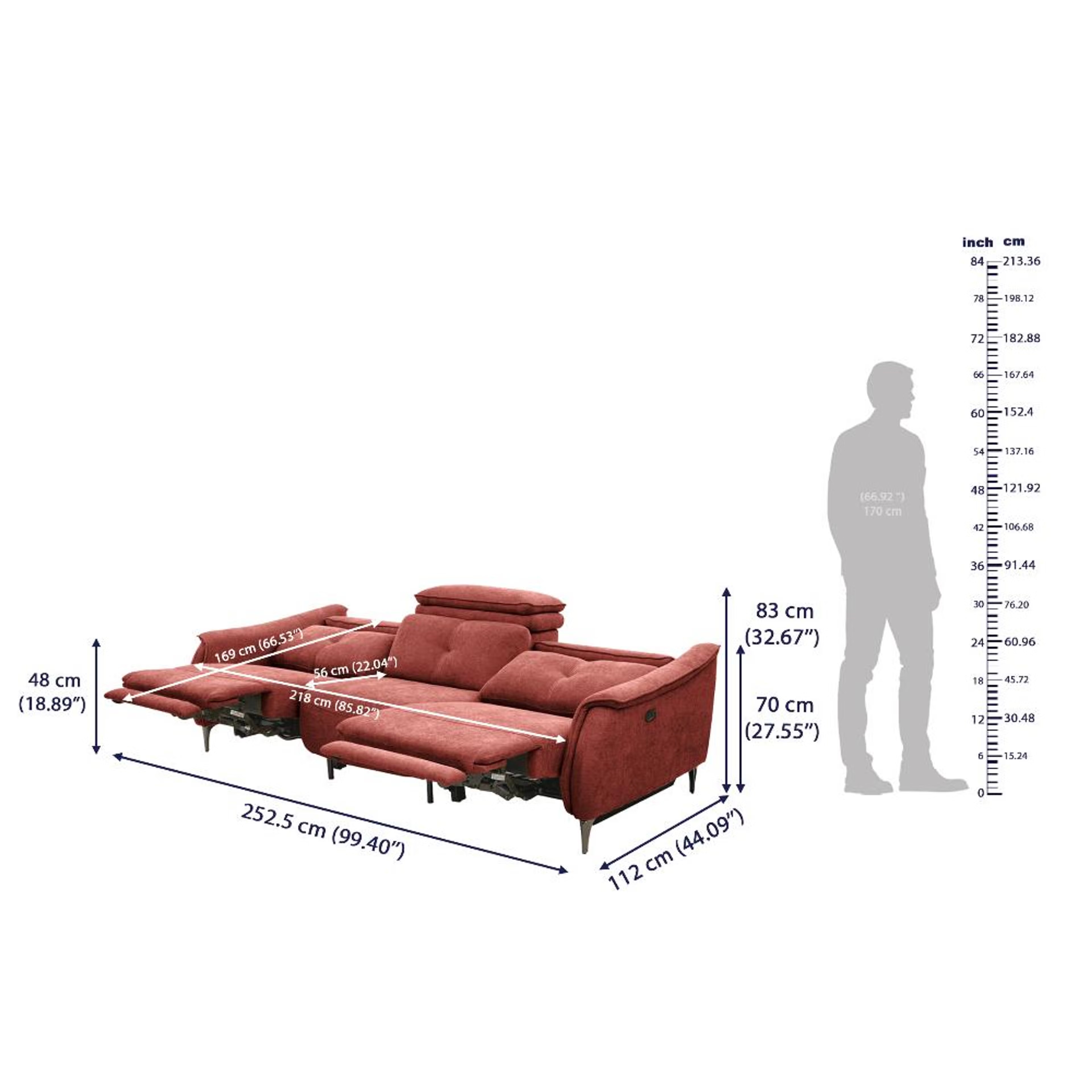 Wakefit Curacao With Motion Sofa Set (3+2) Seater Regular, With Motion, Set (3+2), Maroon 9 Wakefit Curacao With Motion Sofa Set (3+2) Seater Regular, With Motion, Set (3+2), Maroon