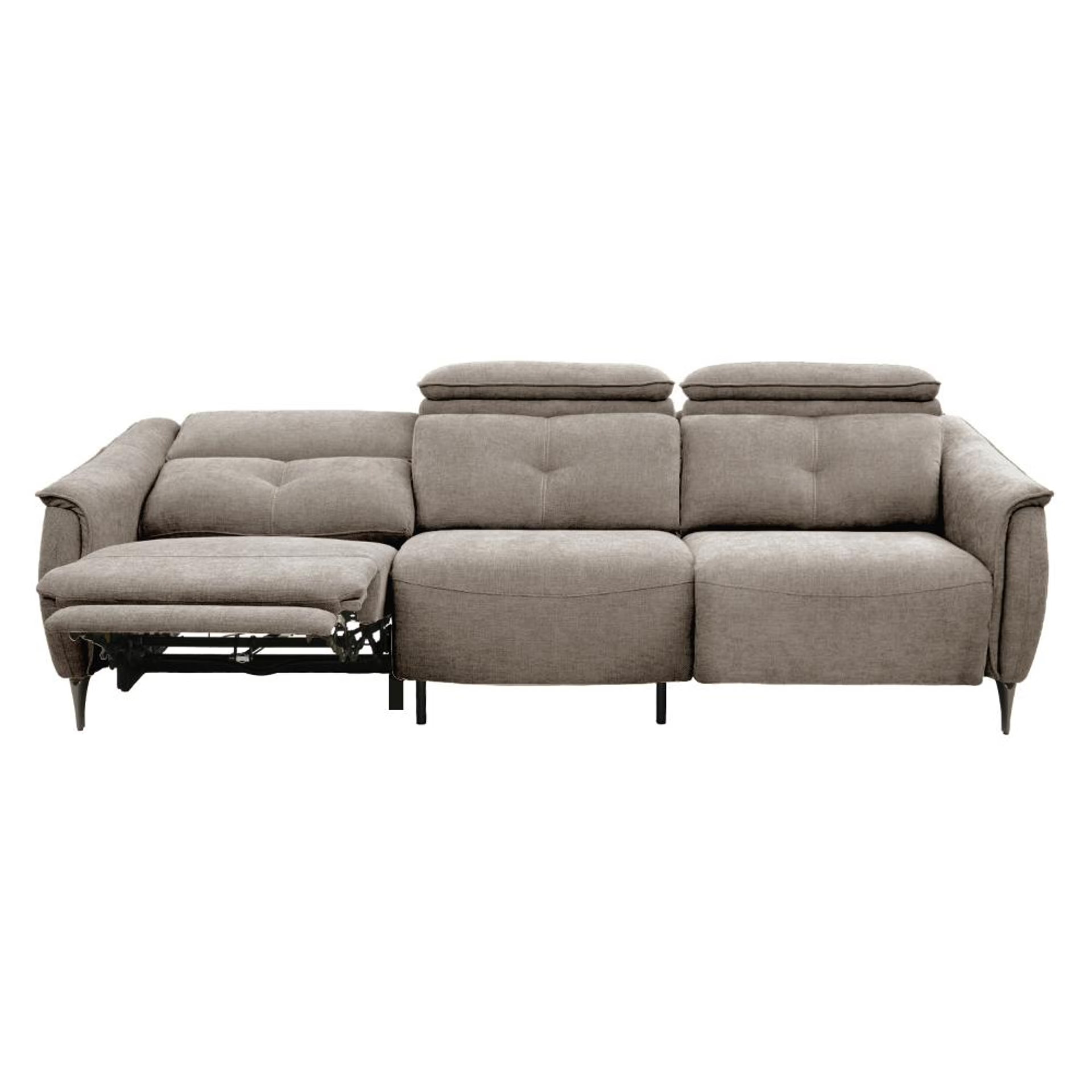 Wakefit Curacao Sofa With Motion - Three Seater Regular, With Motion, Three Seater with Left Motion, Taupe
