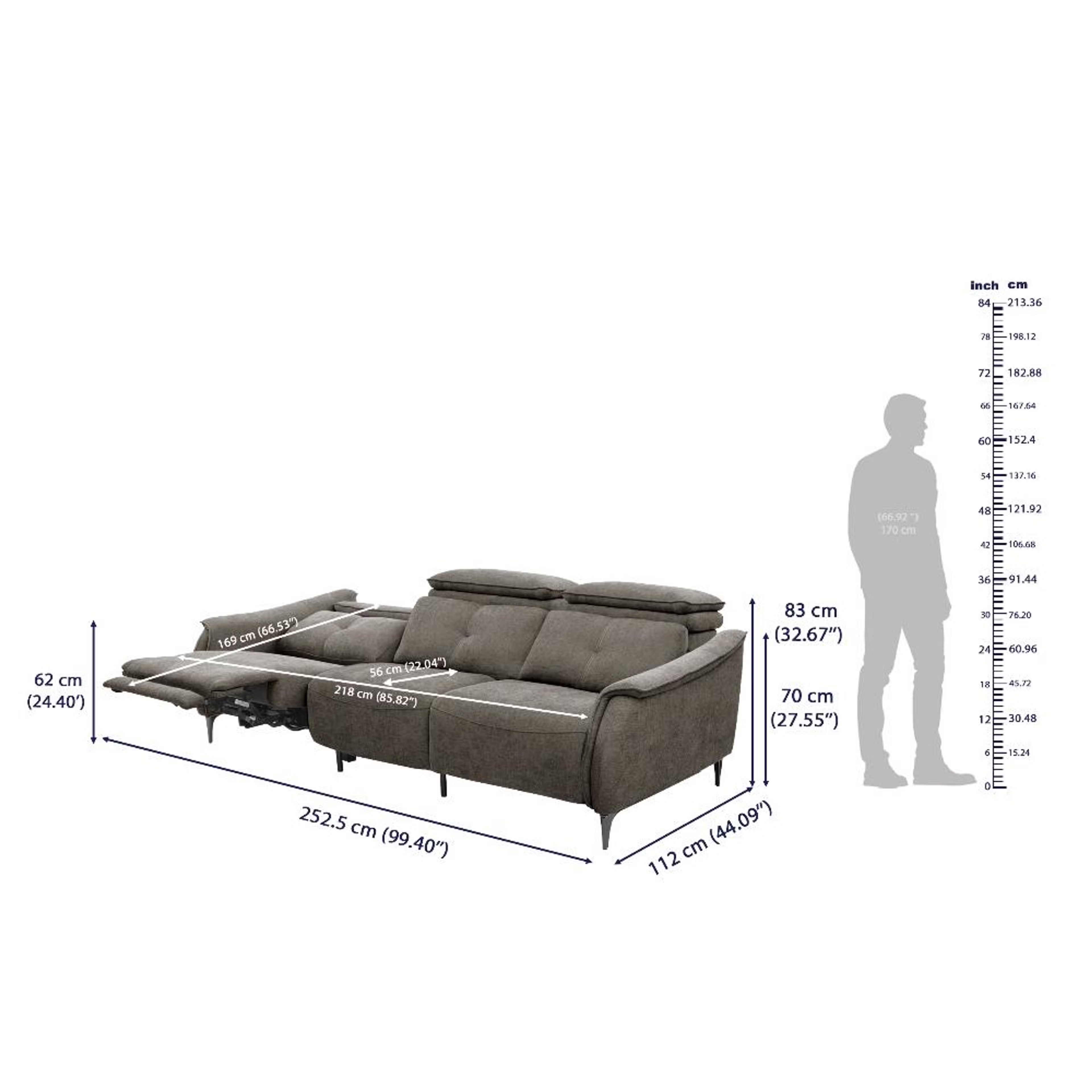 Wakefit Curacao Sofa With Motion - Three Seater Regular, With Motion, Three Seater with Left Motion, Brown 8 Wakefit Curacao Sofa With Motion - Three Seater Regular, With Motion, Three Seater with Left Motion, Brown
