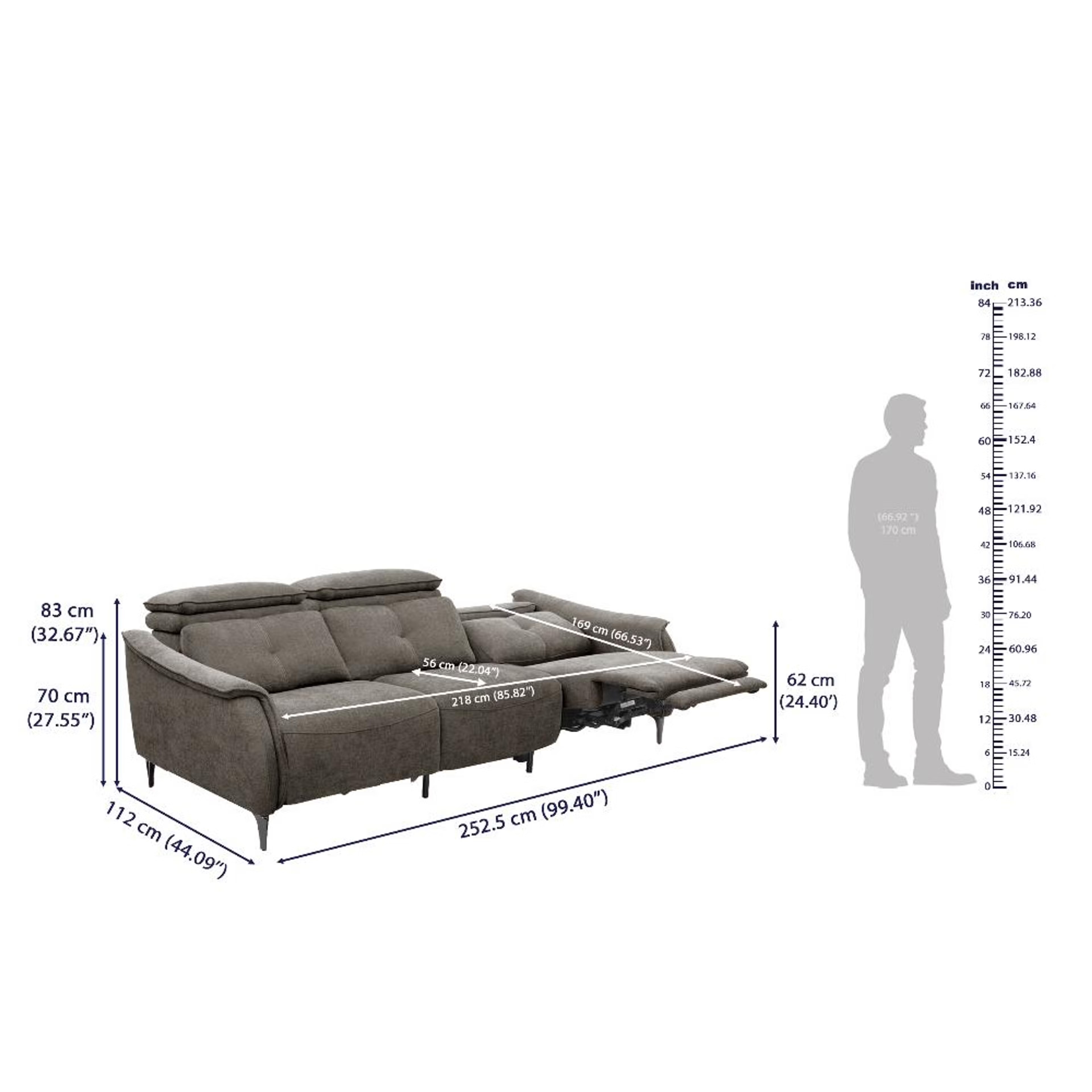 Wakefit Curacao Sofa With Motion - Three Seater Regular, With Motion, Three Seater with Right Motion, Brown 8 Wakefit Curacao Sofa With Motion - Three Seater Regular, With Motion, Three Seater with Right Motion, Brown