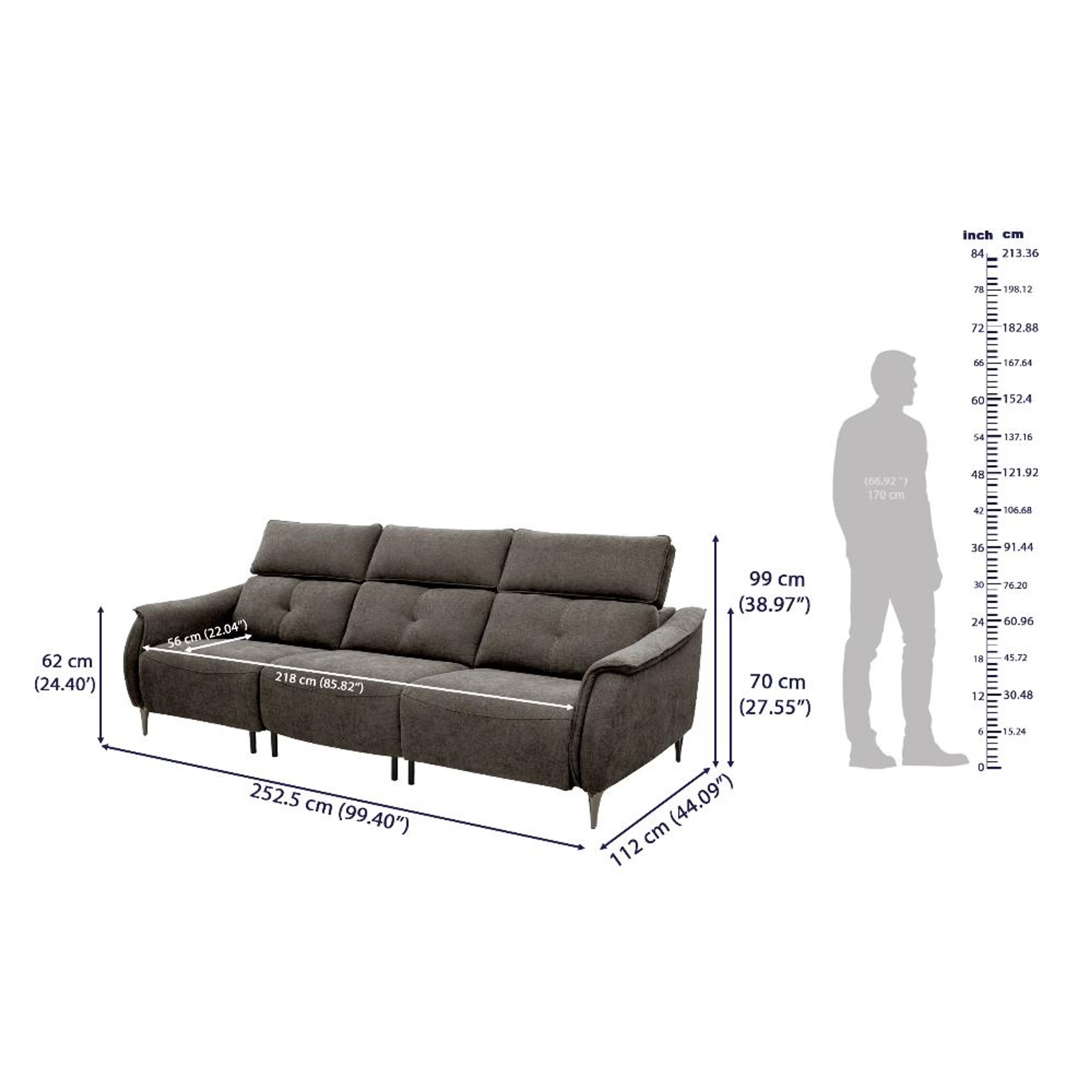 Wakefit Curacao Sofa Without Motion - Three Seater Regular, Without Motion, Three Seater, Brown 7 Wakefit Curacao Sofa Without Motion - Three Seater Regular, Without Motion, Three Seater, Brown