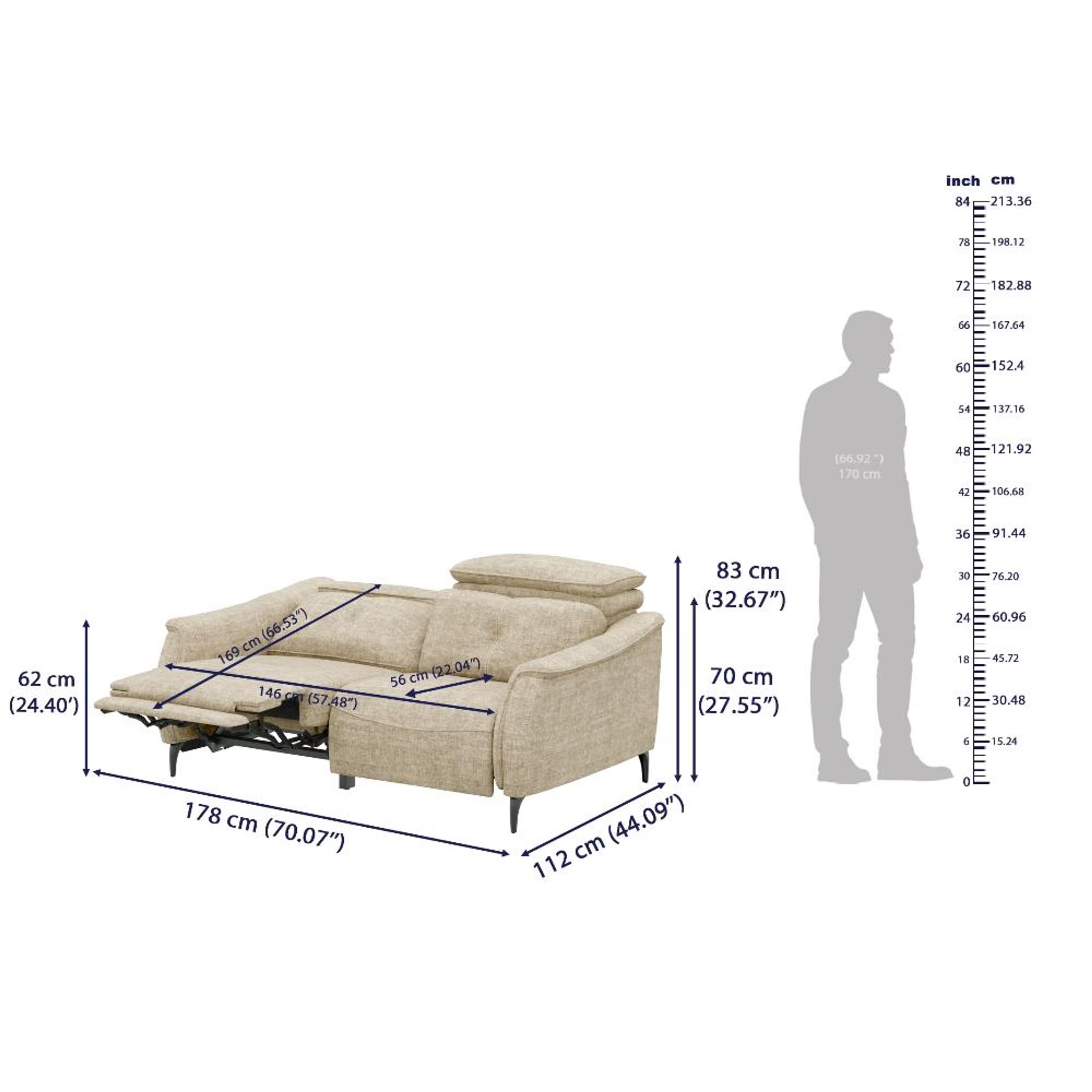 Wakefit Curacao With Motion Sofa Set (3+2) Seater Regular, With Motion, Set (3+2 Left Motion), Beige 10 Wakefit Curacao With Motion Sofa Set (3+2) Seater Regular, With Motion, Set (3+2 Left Motion), Beige