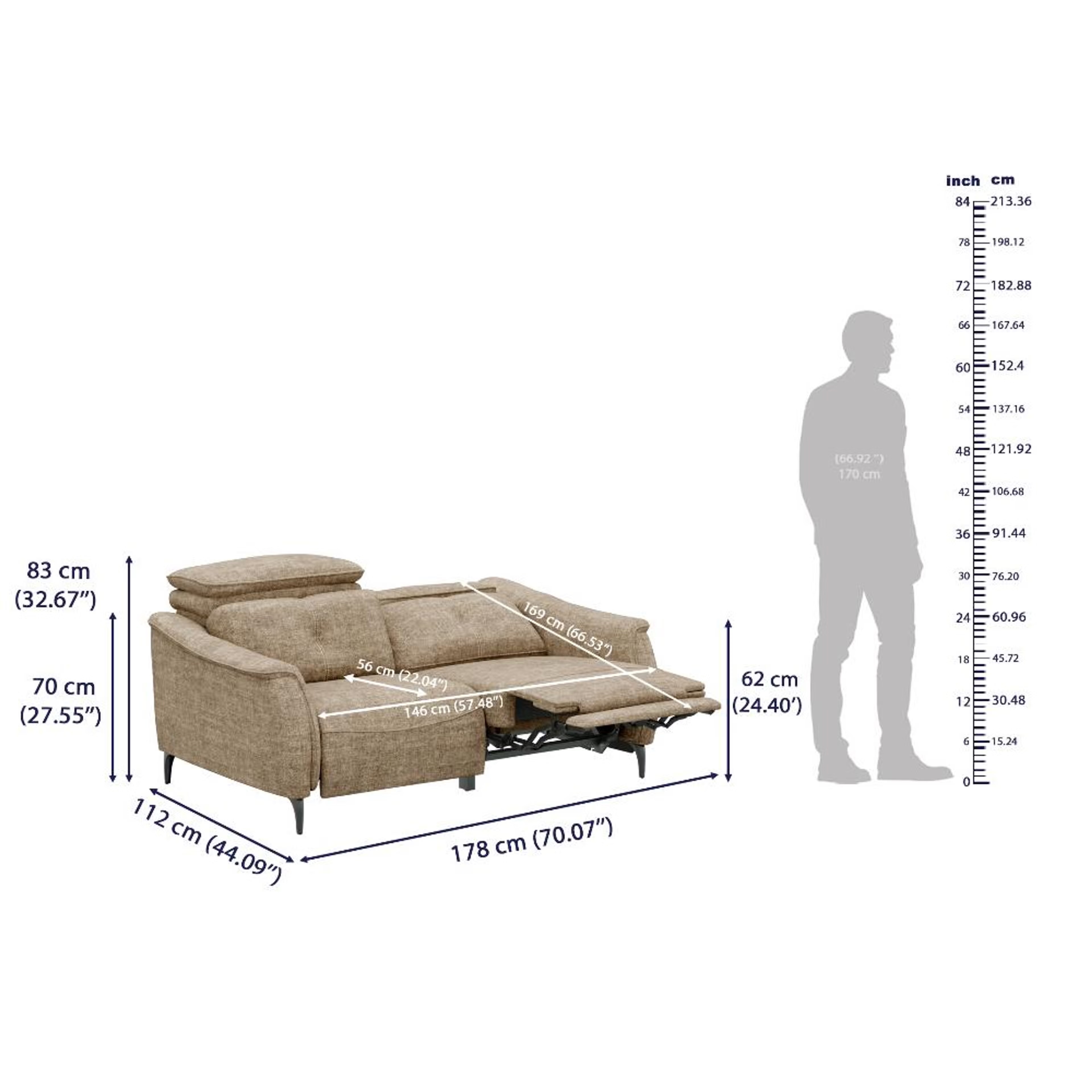 Wakefit Curacao With Motion Sofa Set (3+2) Seater Regular, With Motion, Set (3 Left + 2 Right Seater), Taupe 10 Wakefit Curacao With Motion Sofa Set (3+2) Seater Regular, With Motion, Set (3 Left + 2 Right Seater), Taupe
