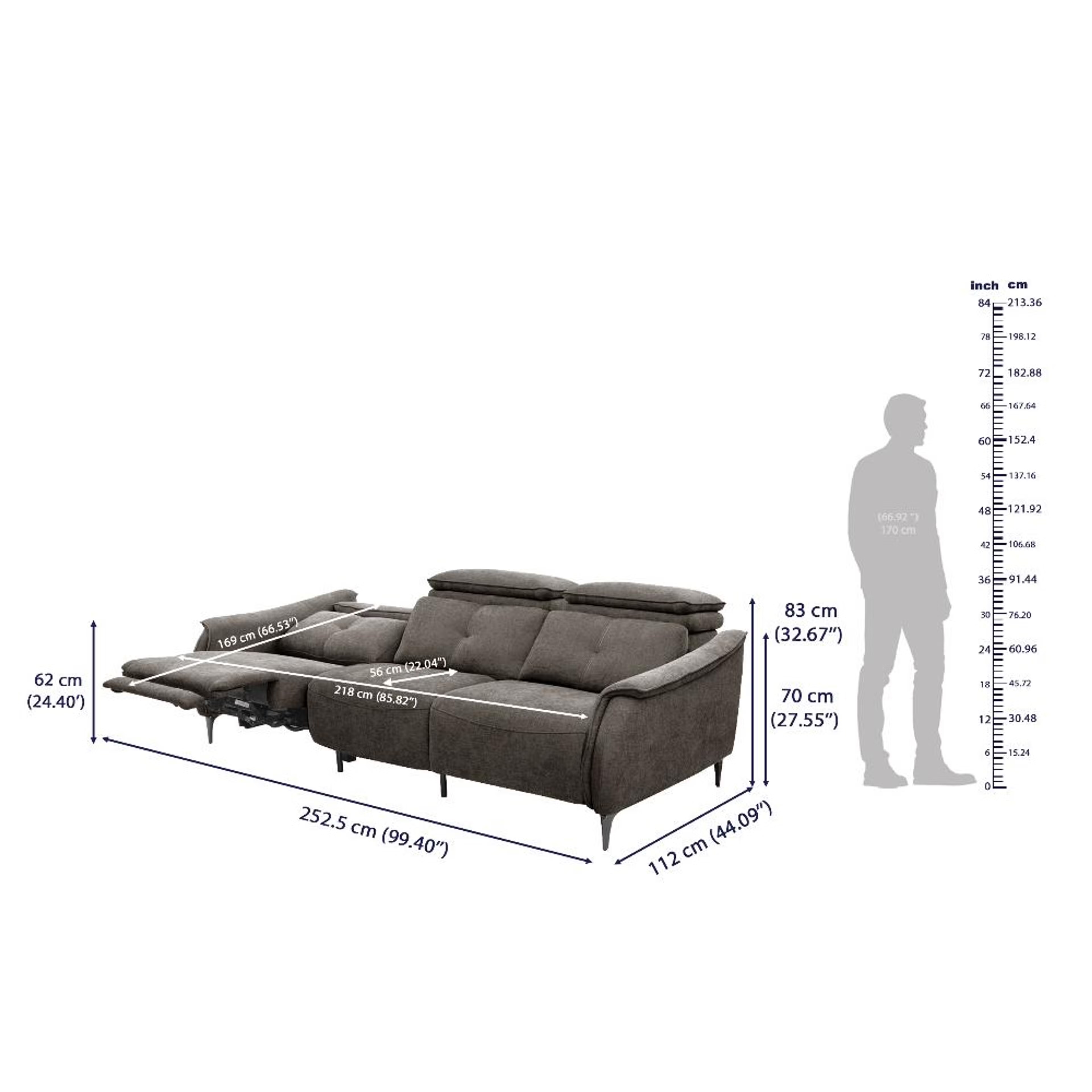 Wakefit Curacao With Motion Sofa Set (3+2) Seater Regular, With Motion, Set (3 Left + 2 Right Seater), Grey 9 Wakefit Curacao With Motion Sofa Set (3+2) Seater Regular, With Motion, Set (3 Left + 2 Right Seater), Grey