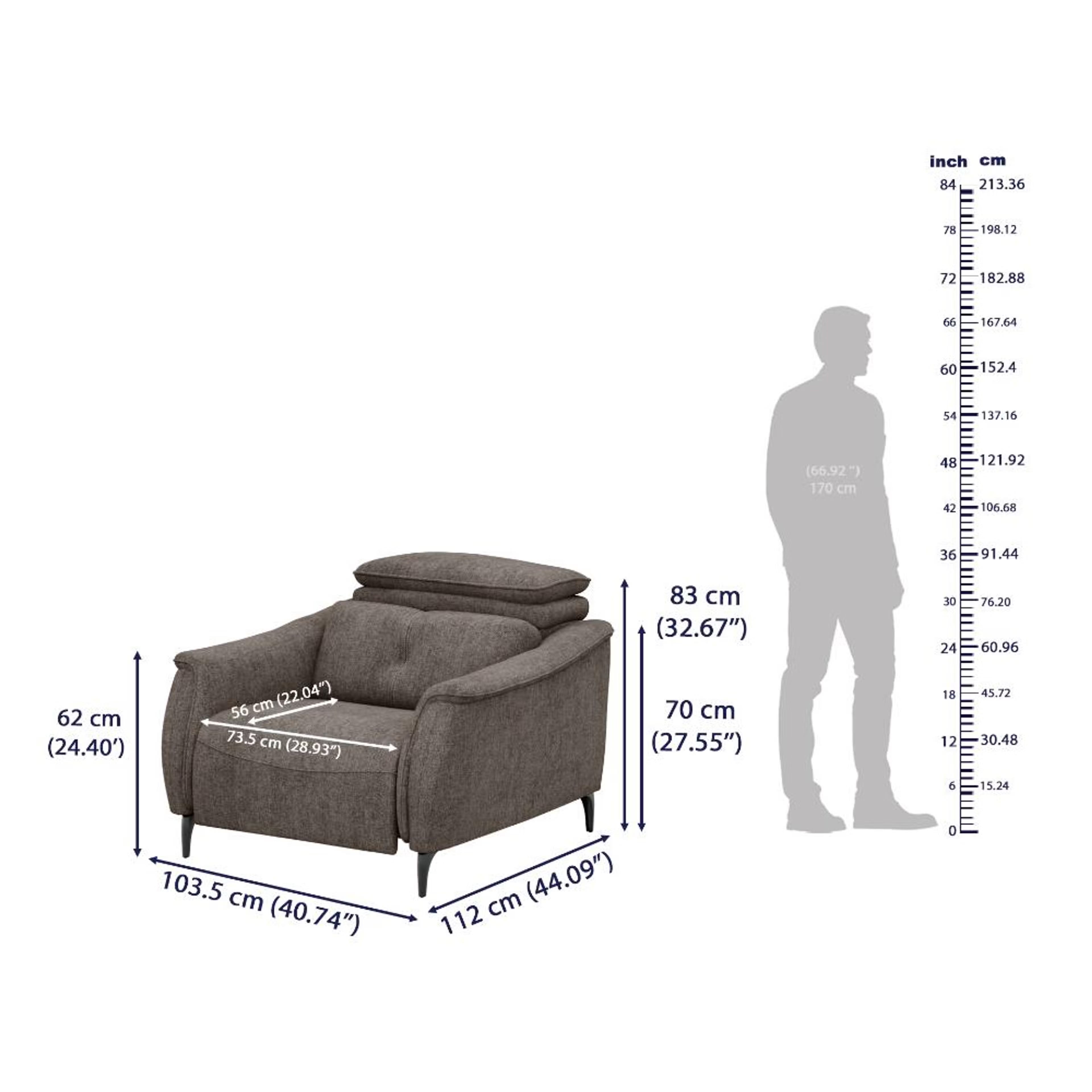 Wakefit Curacao Sofa Without Motion - Single Seater Regular, Without Motion, Single Seater, Grey 7 Wakefit Curacao Sofa Without Motion - Single Seater Regular, Without Motion, Single Seater, Grey