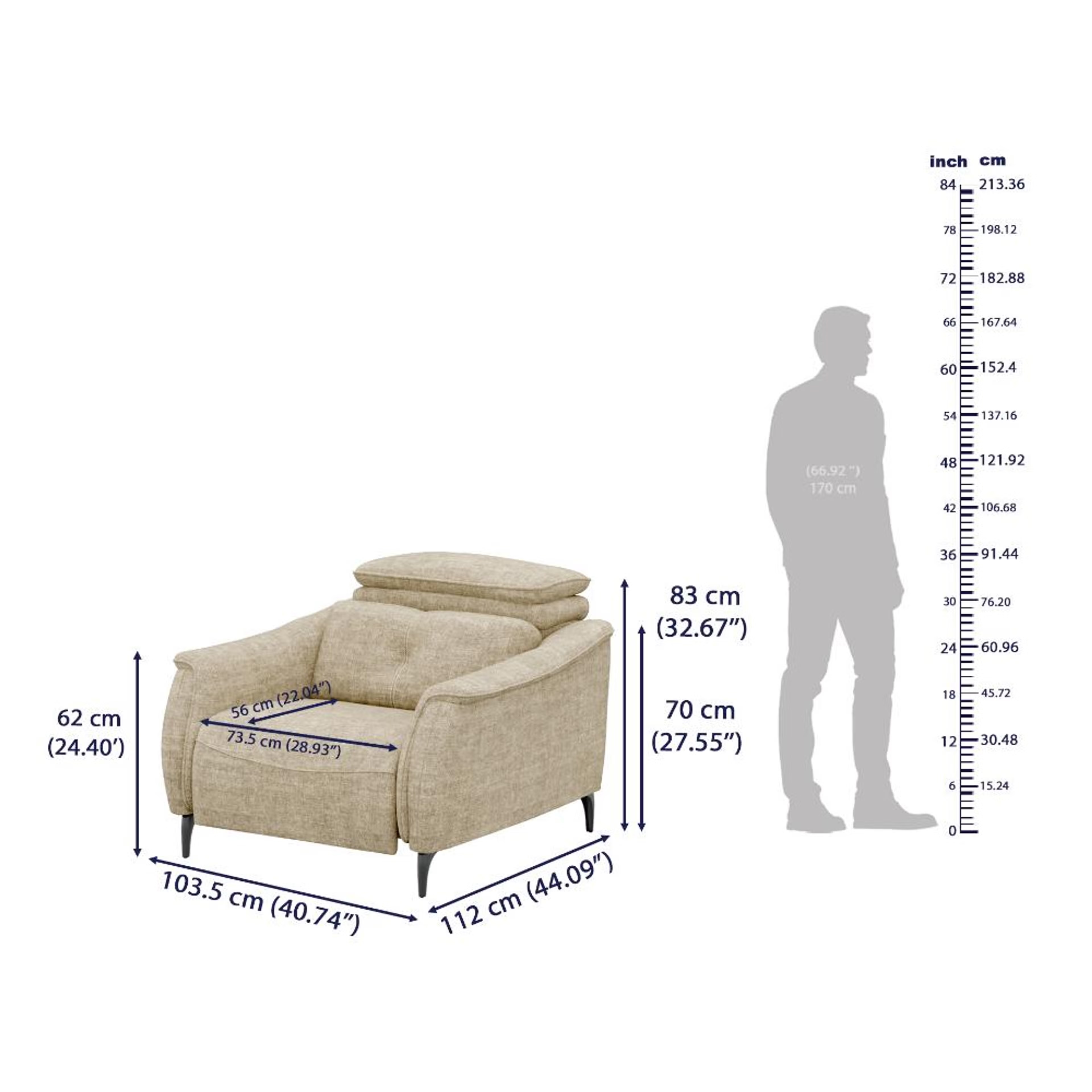 Wakefit Curacao Sofa Without Motion - Single Seater Regular, Without Motion, Single Seater, Beige 7 Wakefit Curacao Sofa Without Motion - Single Seater Regular, Without Motion, Single Seater, Beige