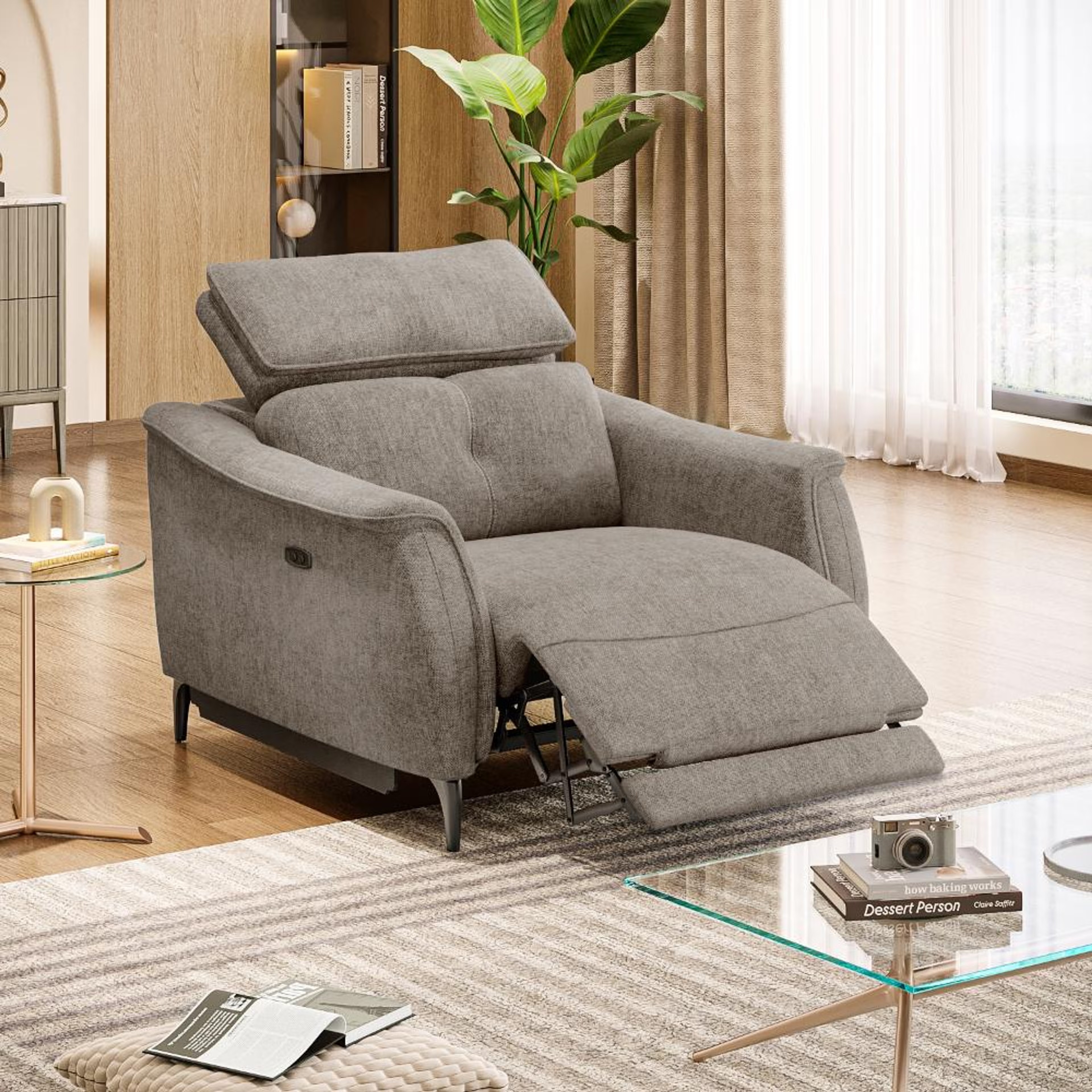 Home 36 Wakefit Curacao Sofa With Motion - Single Seater Regular, With Motion, Single Seater, Taupe