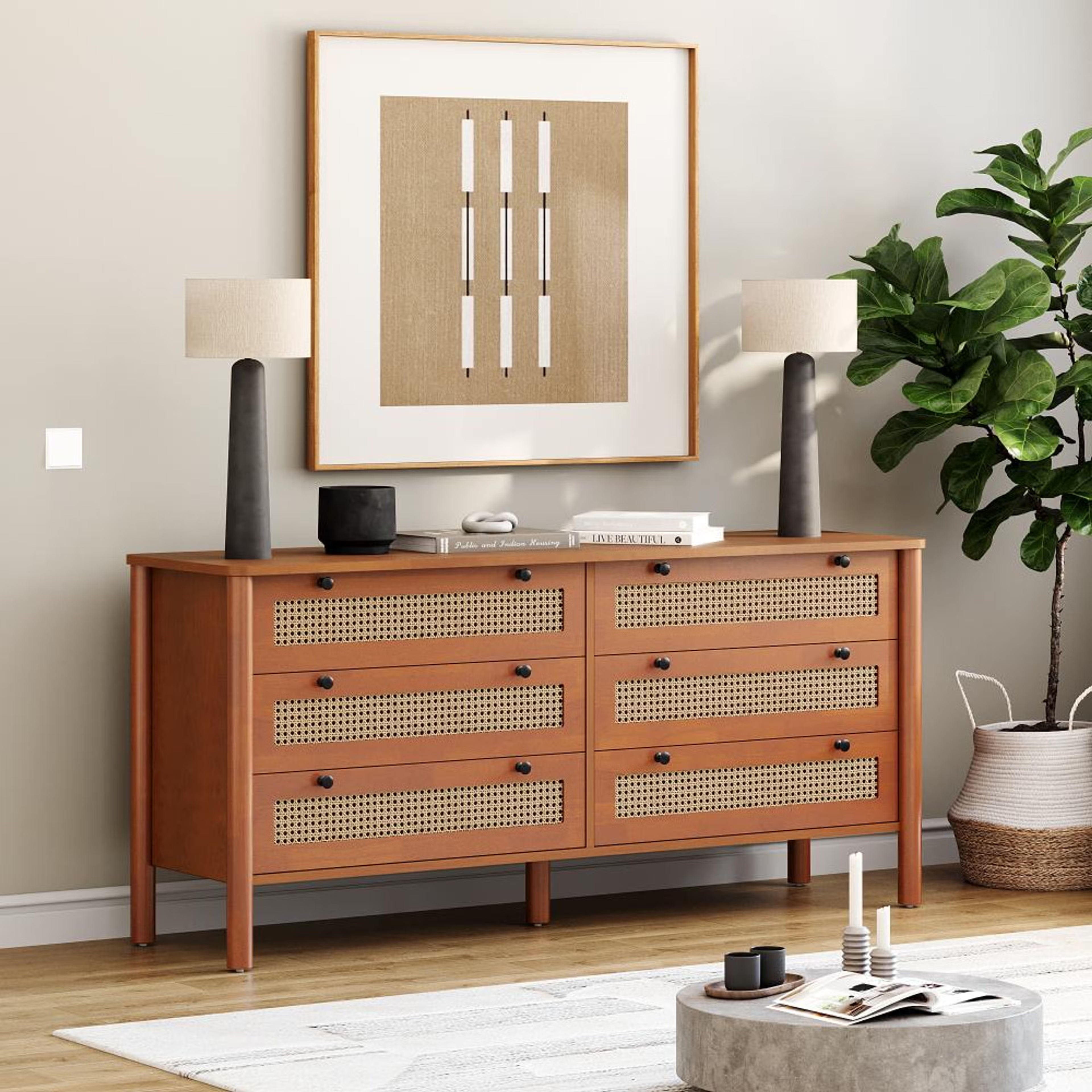 Wakefit Celestium 6 drawers Chest of Drawers 6 drawer, Aurora Gold