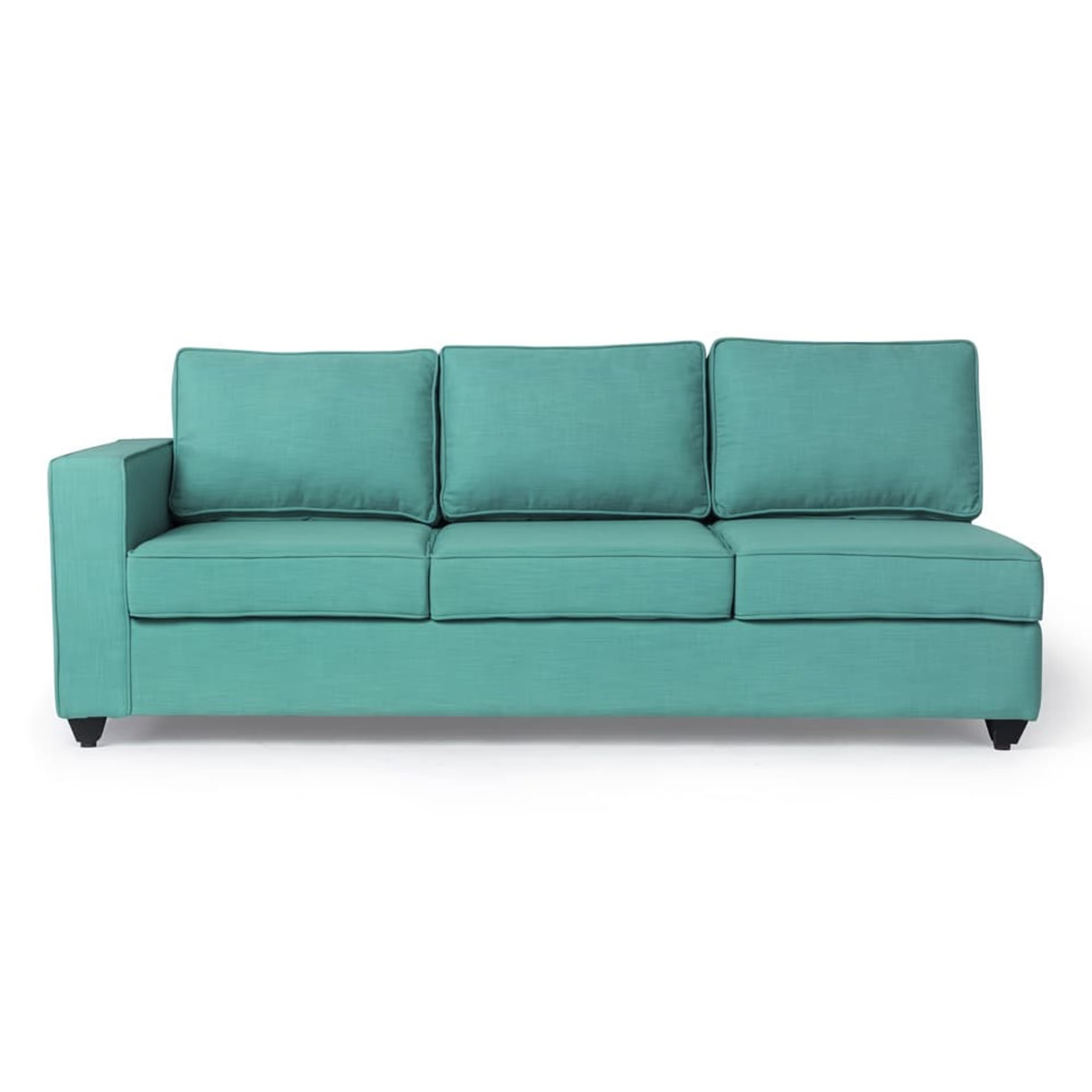 Wakefit Napper Sofa Sectional, Without Storage, 3 + Right Aligned Chaise, Lagoon