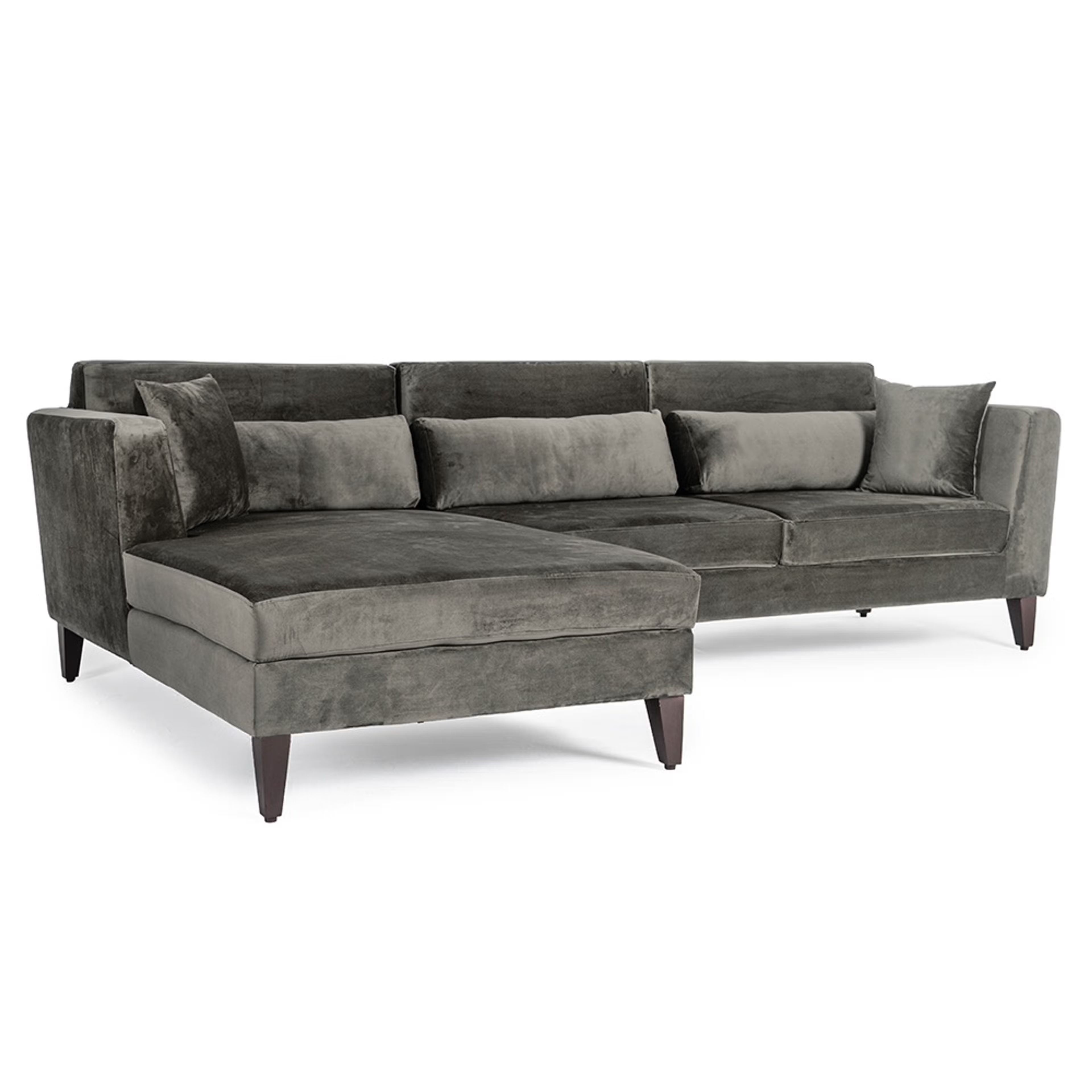 Wakefit SnoozePro L Shape Sofa Set (3 Seater + Left Aligned Chaise) - Velvet Tuscan Tan Sectional, Set (3 Seater + Left Aligned Chaise), Tuscan Tan