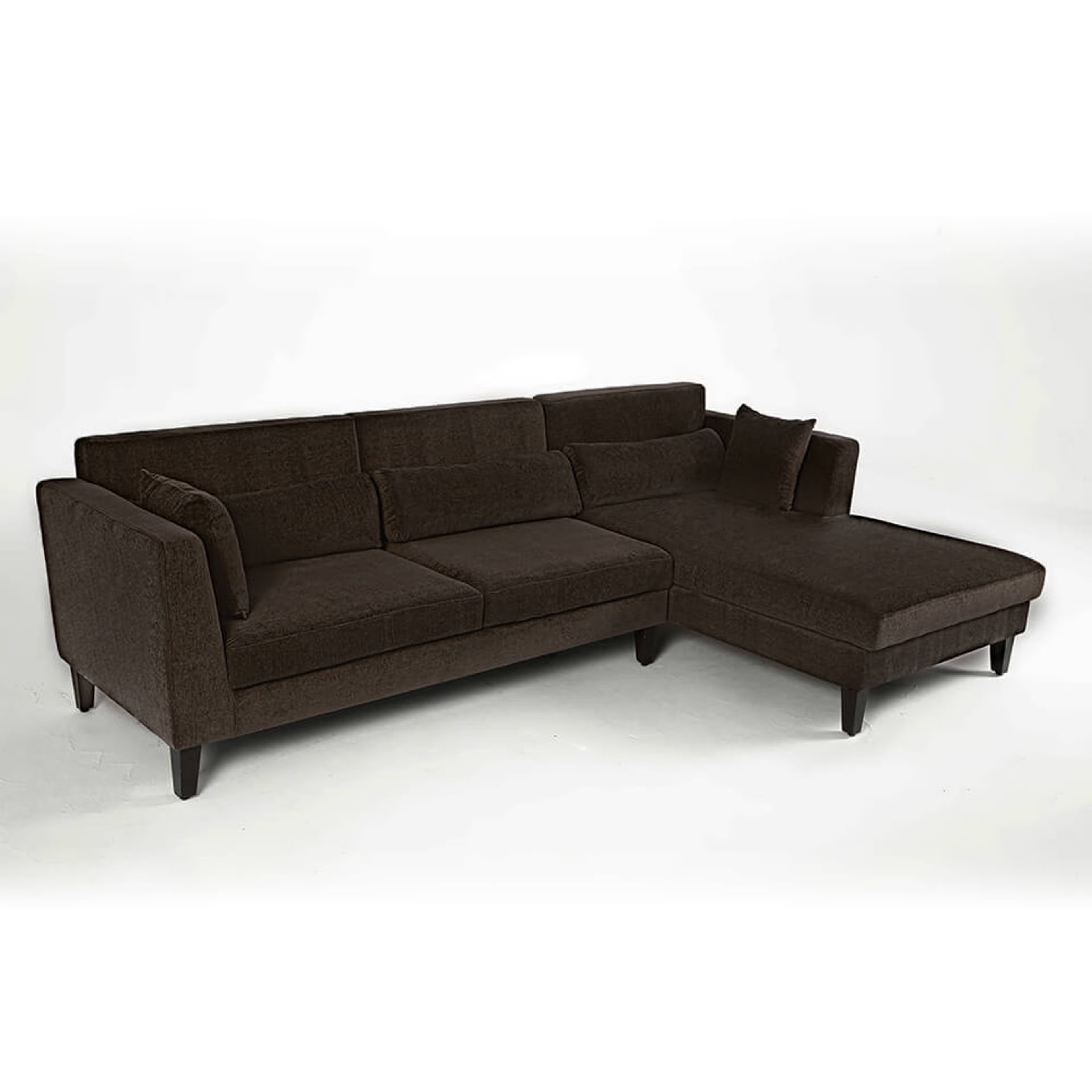 Wakefit SnoozePro Sofa Set Sectional, Set (3 Seater + Right Aligned Chaise), Dark Earth