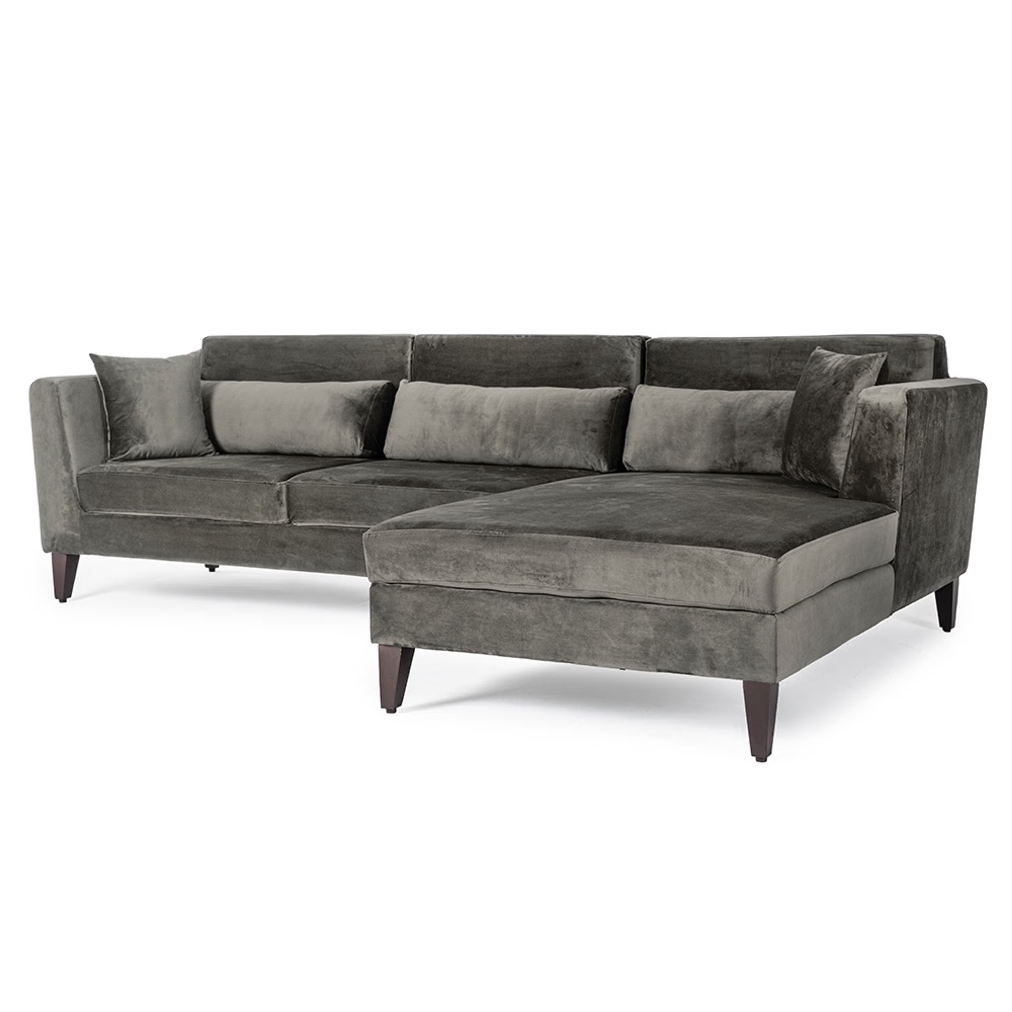 Wakefit SnoozePro L Shape Sofa Set (3 Seater + Right Aligned Chaise) - Velvet Tuscan Tan Sectional, Set (3 Seater + Right Aligned Chaise), Tuscan Tan