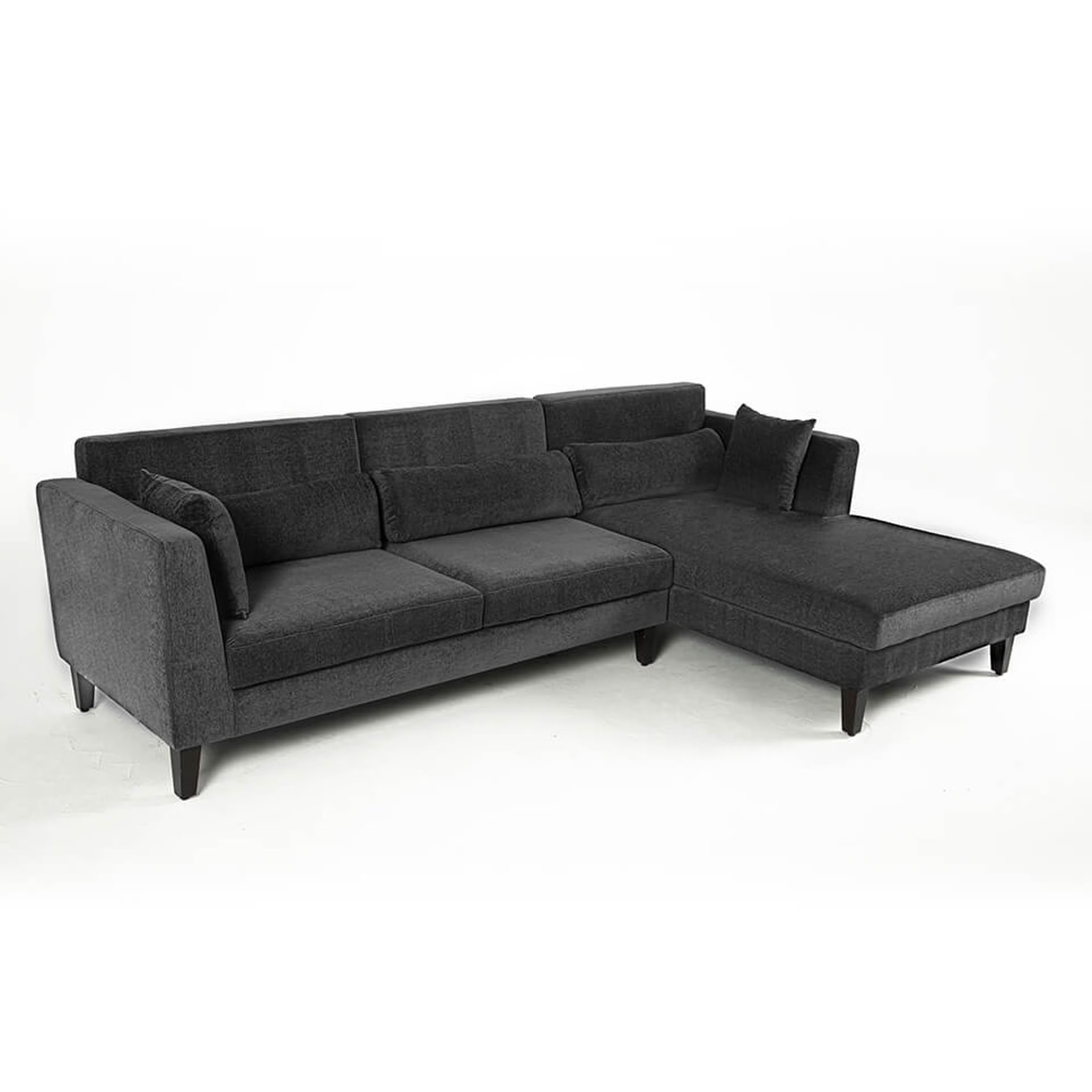 Wakefit SnoozePro Sofa Set Sectional, Set (3 Seater + Right Aligned Chaise), Smoke Grey