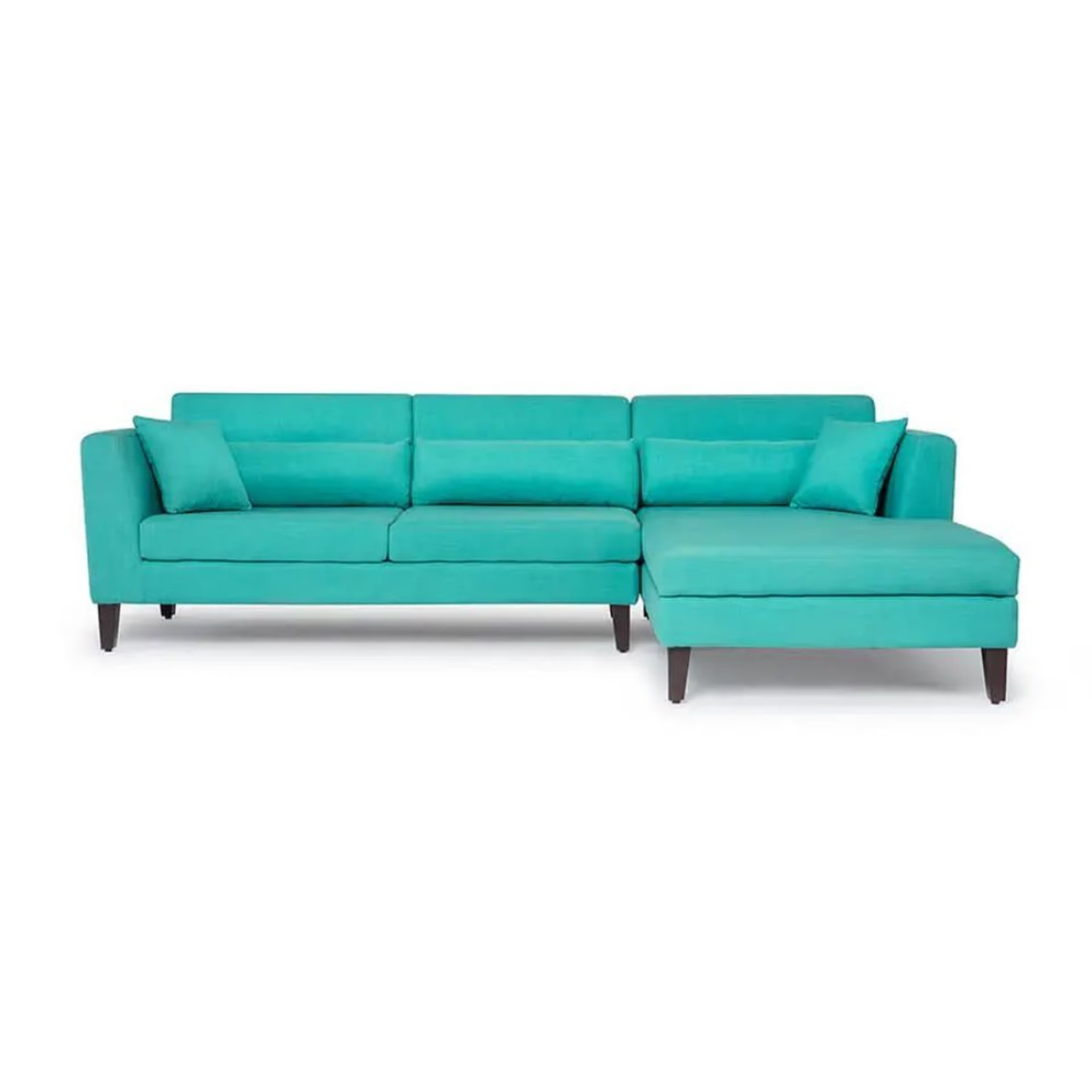 Wakefit SnoozePro Sofa Sectional, Set (3 Seater + Right Aligned Chaise), Linen Charm Lagoon