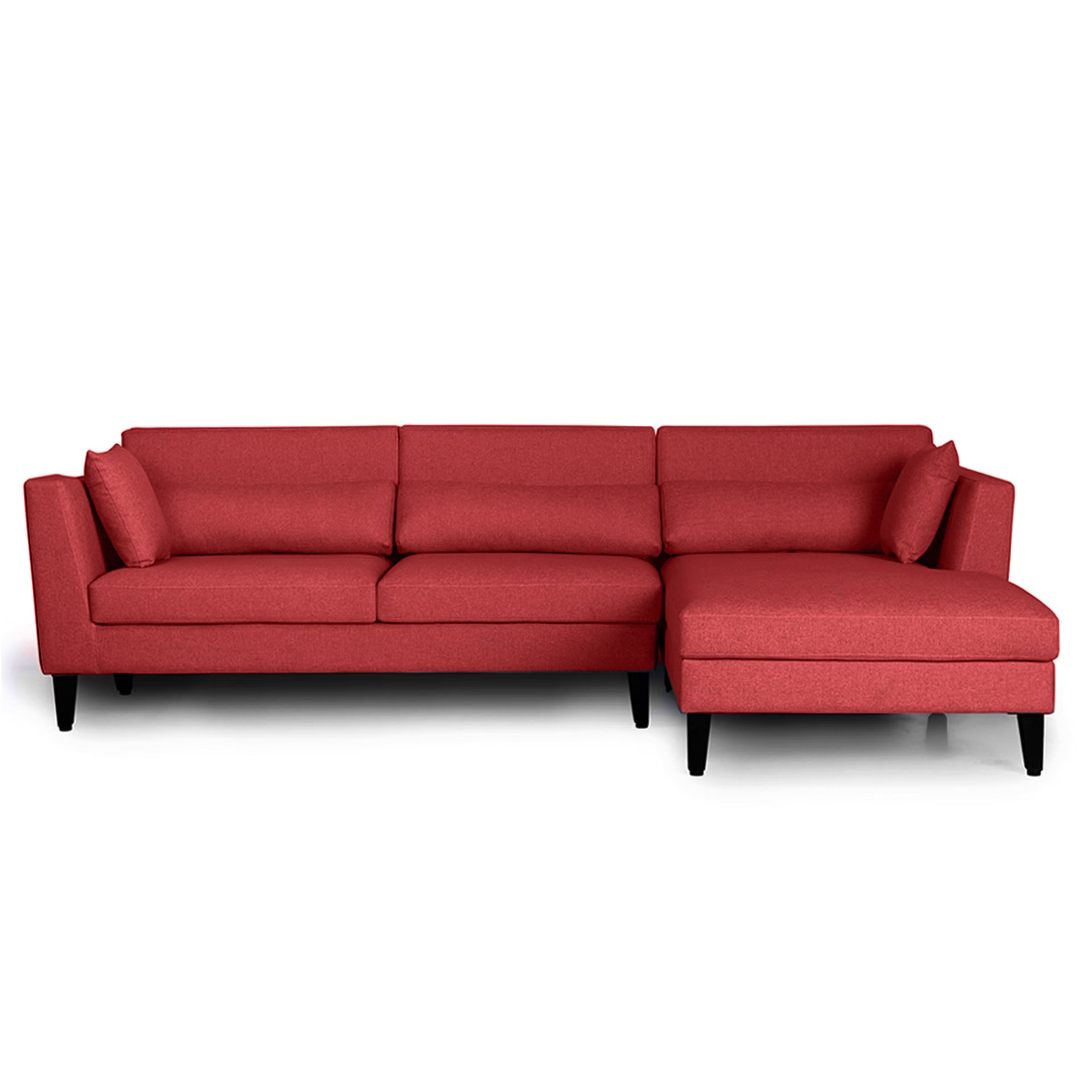 Wakefit SnoozePro L Shape Sofa Set (3 Seater + Right Aligned Chaise) Omega Red Sectional, Set (3 Seater + Right Aligned Chaise), Omega Red
