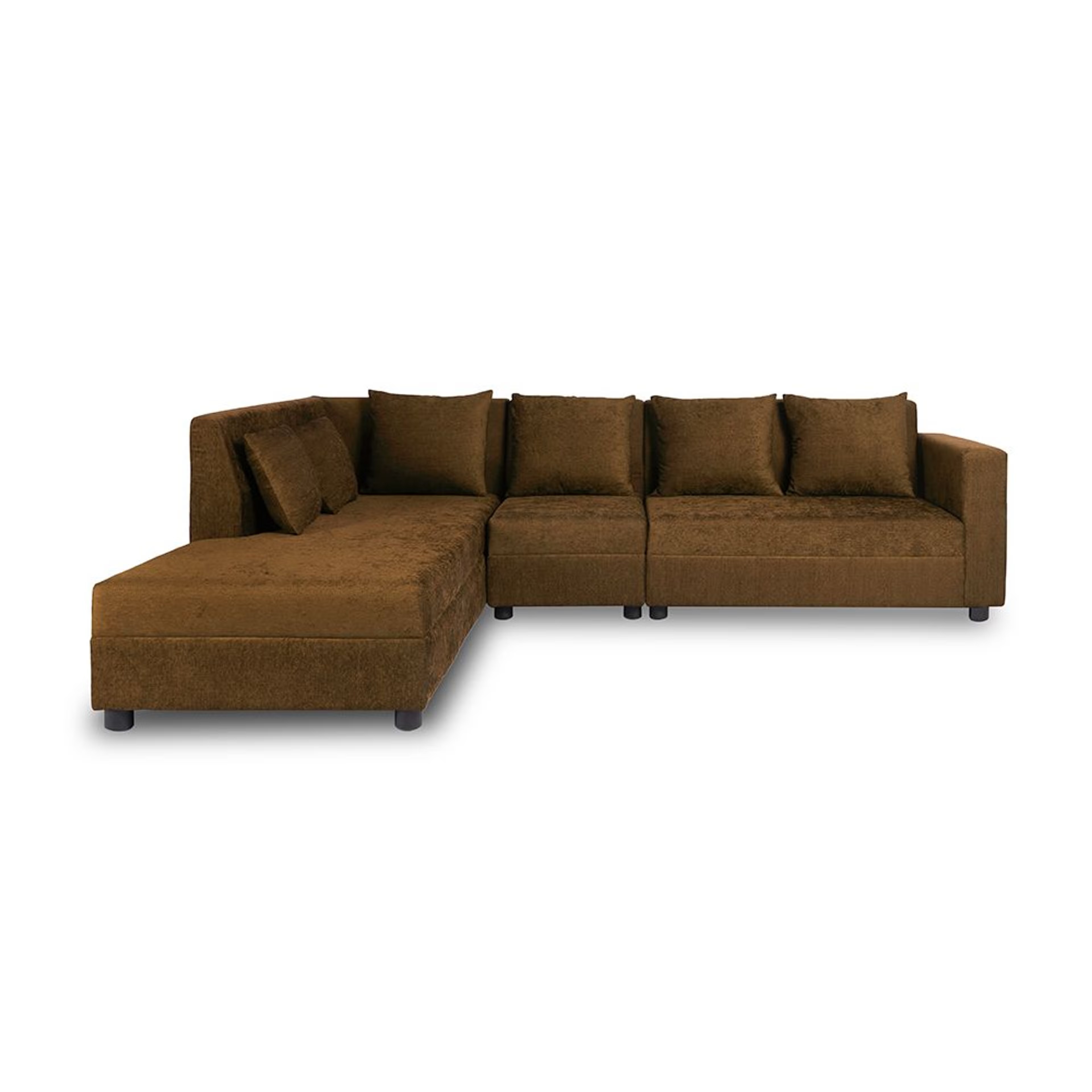 Home 32 Wakefit Skiver L Shape 6 Seater Sofa Set (3 Seater + Left Aligned Chaise) Sectional, Set (3 Seater + Left Aligned Chaise), Toffee Brown
