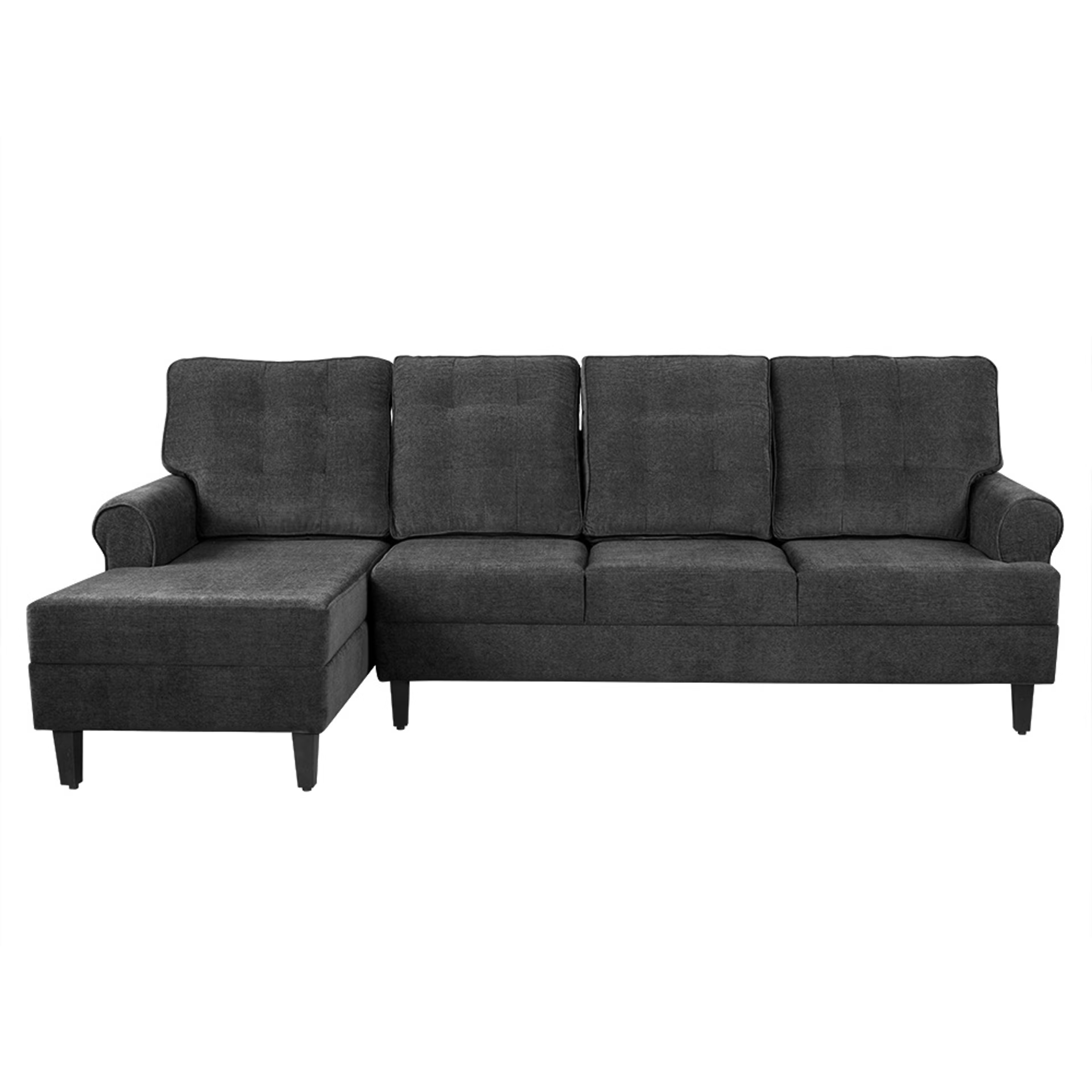 Wakefit Dreamer L Shape Sofa Set (3 Seater + Left Aligned Chaise) Sectional, 3 + Left Aligned Chaise, Malphino Smoke Grey 2 Wakefit Dreamer L Shape Sofa Set (3 Seater + Left Aligned Chaise) Sectional, 3 + Left Aligned Chaise, Malphino Smoke Grey