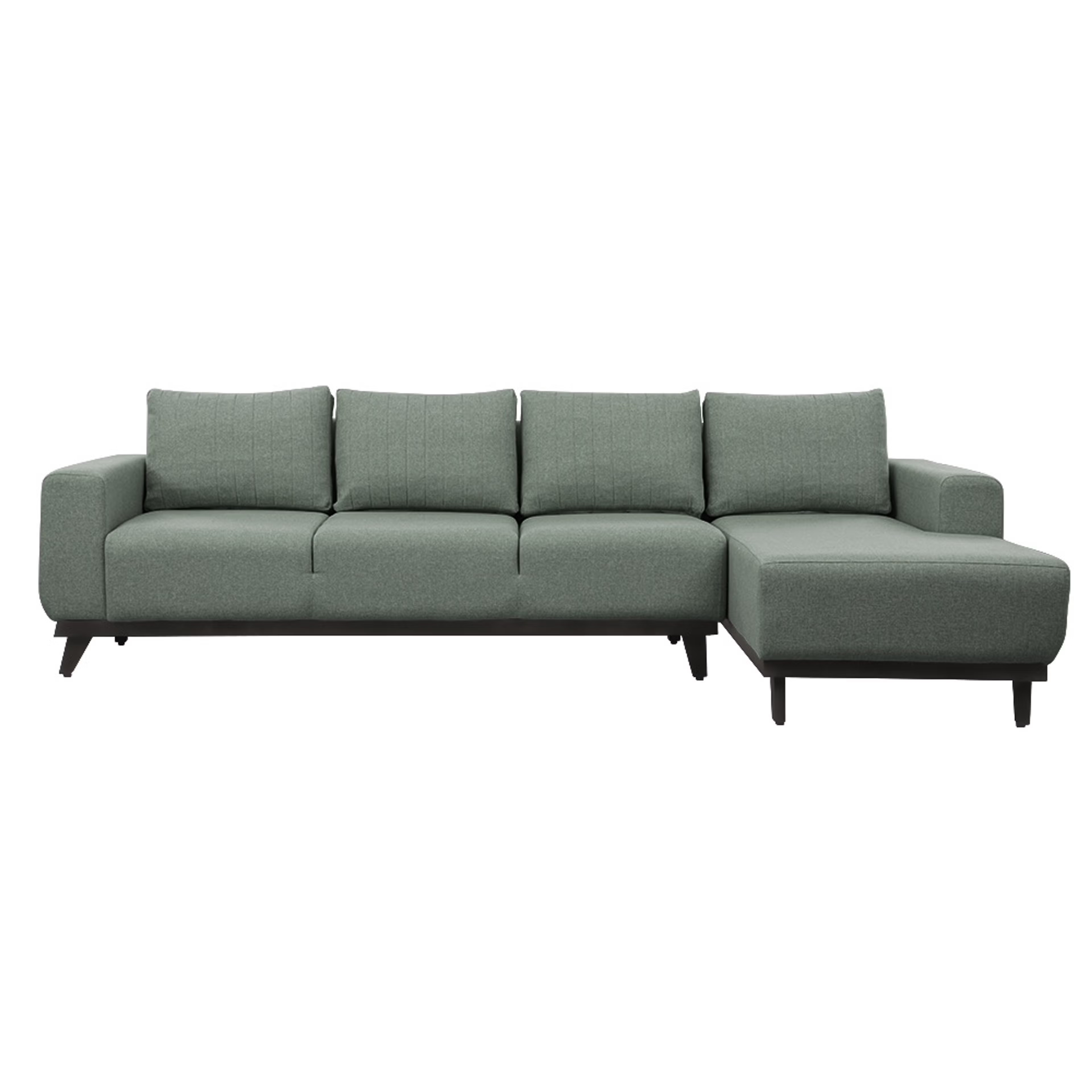 Home 39 Wakefit Barcelona L Shape Sofa Set (3 Seater + Right Aligned Chaise) Sectional, Set (3 Seater + Right Aligned Chaise), Omega Grey