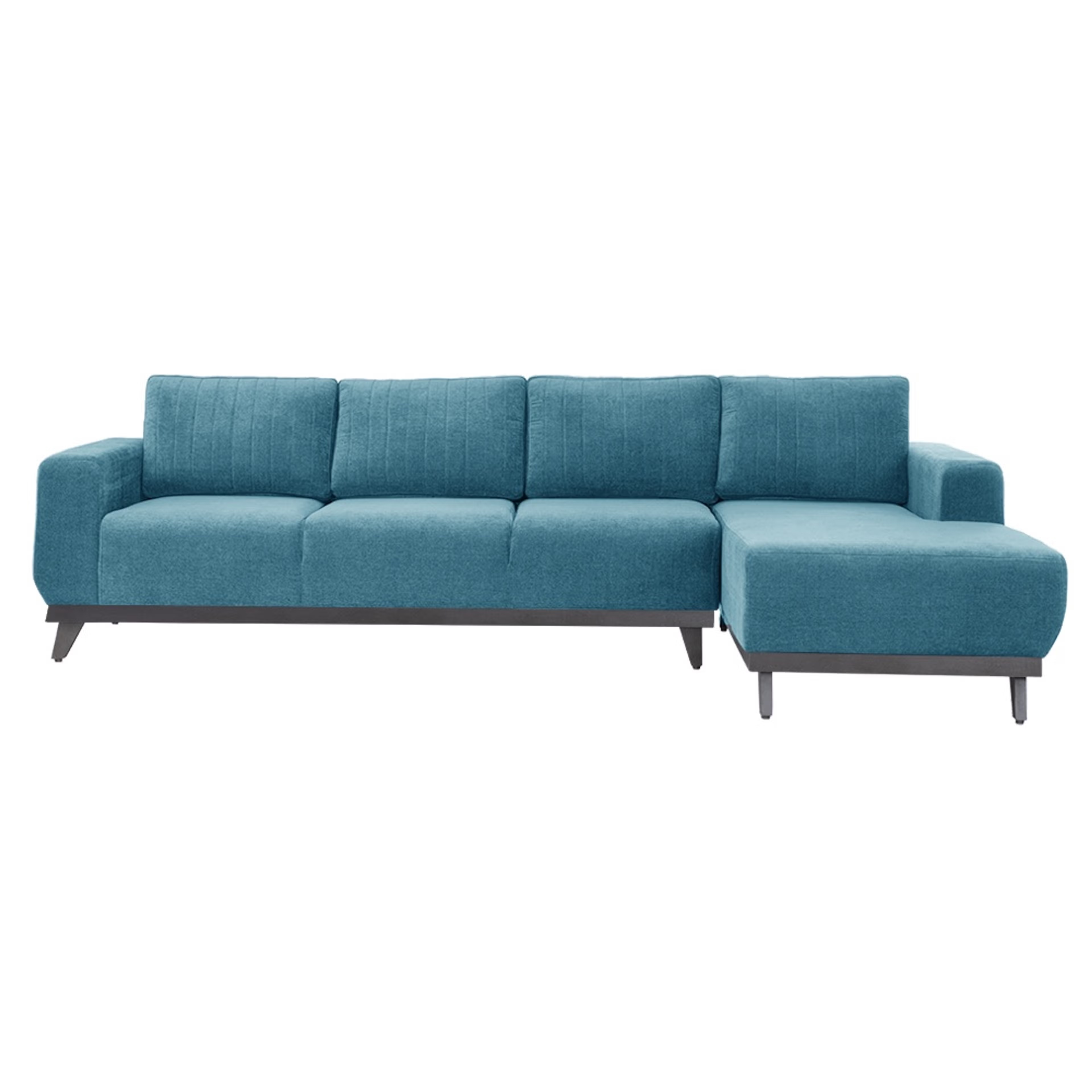 Home 39 Wakefit Barcelona L Shape Sofa Set (3 Seater + Right Aligned Chaise) Sectional, Set (3 Seater + Right Aligned Chaise), Malibu Green