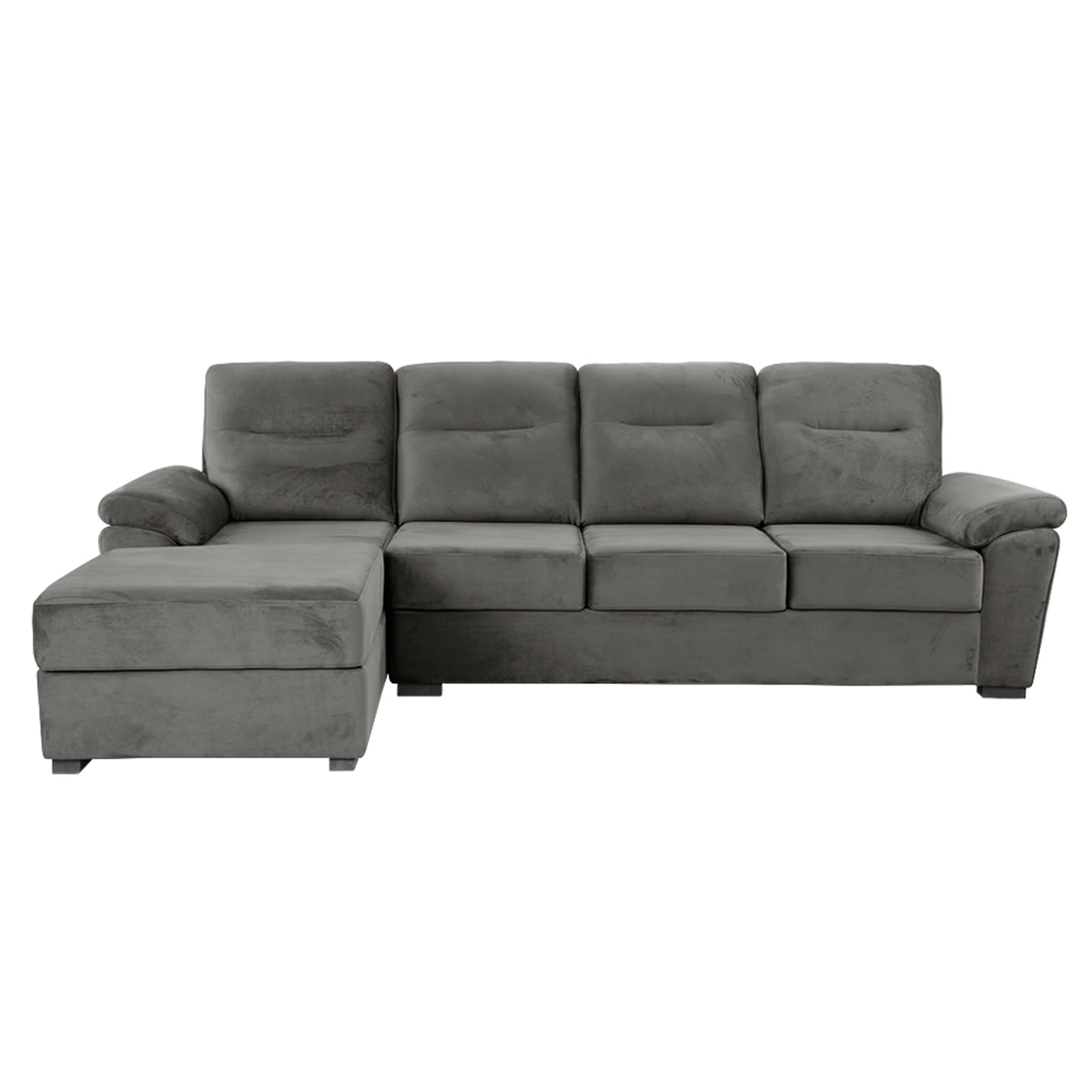 Home 31 Wakefit Lounger L - Shape Sofa Set (3 Seater + Left Aligned Chaise) - Velvet Tuscan Tan Sectional, Set (3 Seater + Left Aligned Chaise), Velvet Tuscan Tan