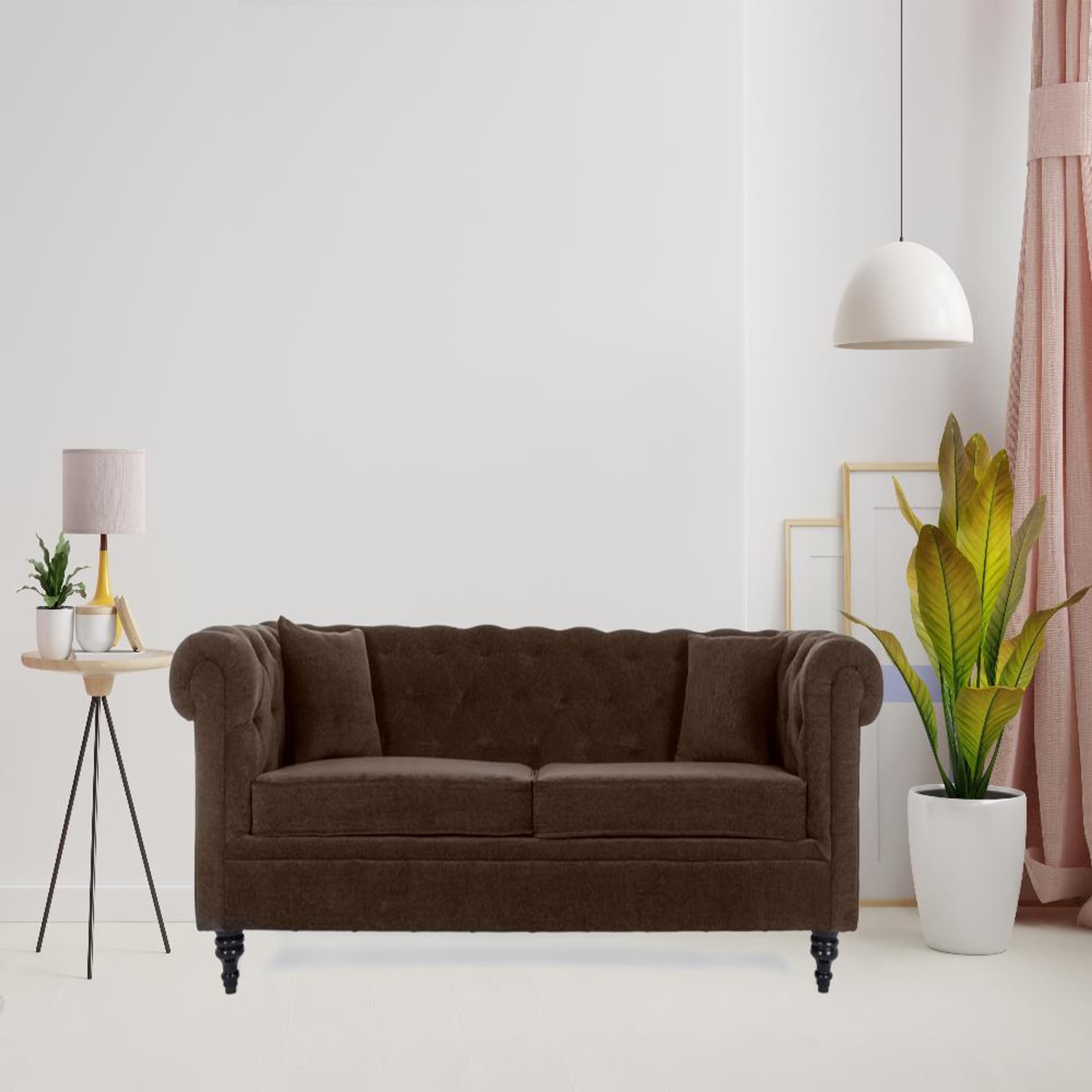 Home 27 Wakefit Havana Sofa - Three Seater Dark Earth 3 Seater, Dark Earth