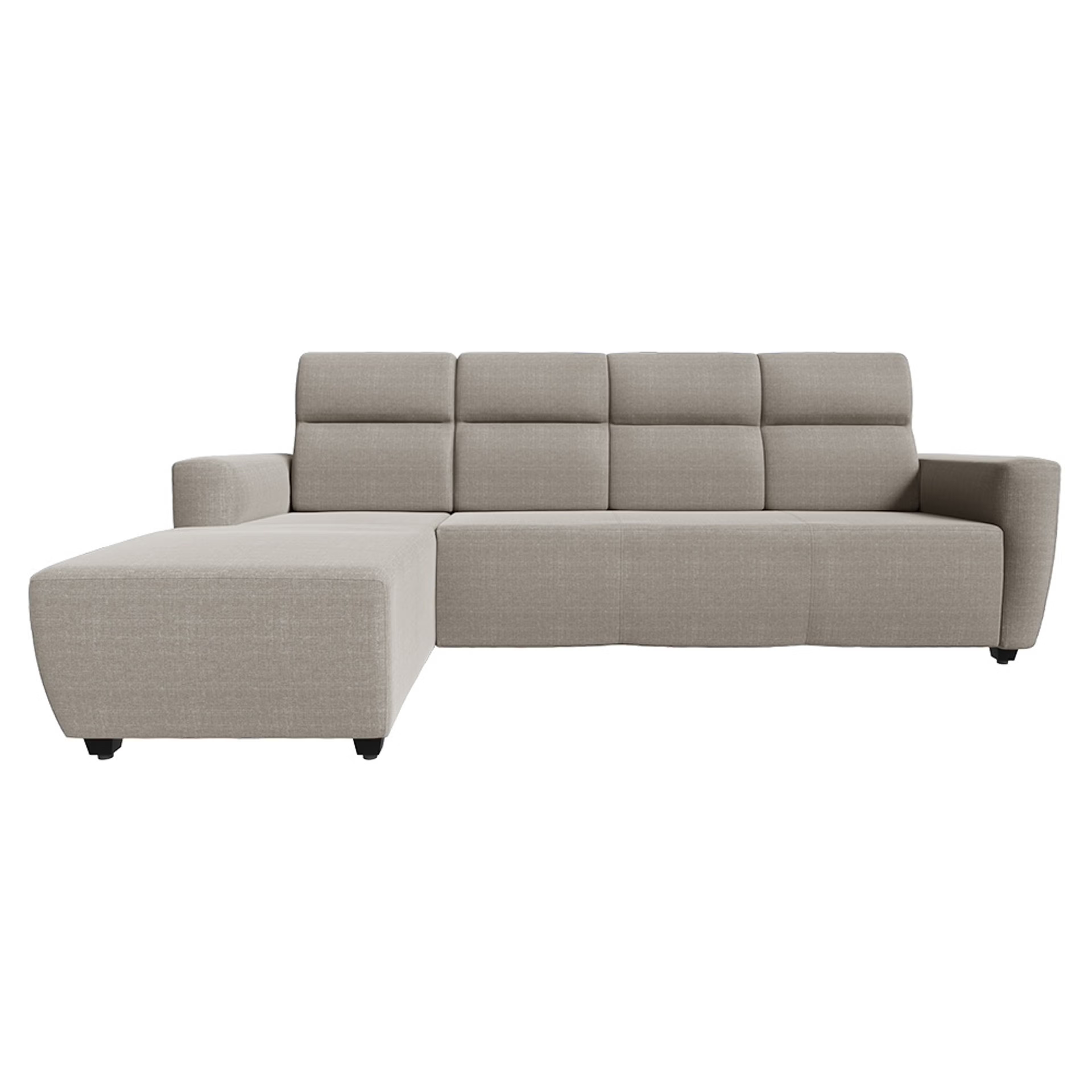 Wakefit Belize L Shape Sofa Set (3 Seater + Left Aligned Chaise) Sectional, Set (3 Seater + Left Aligned Chaise), Omega Pearl