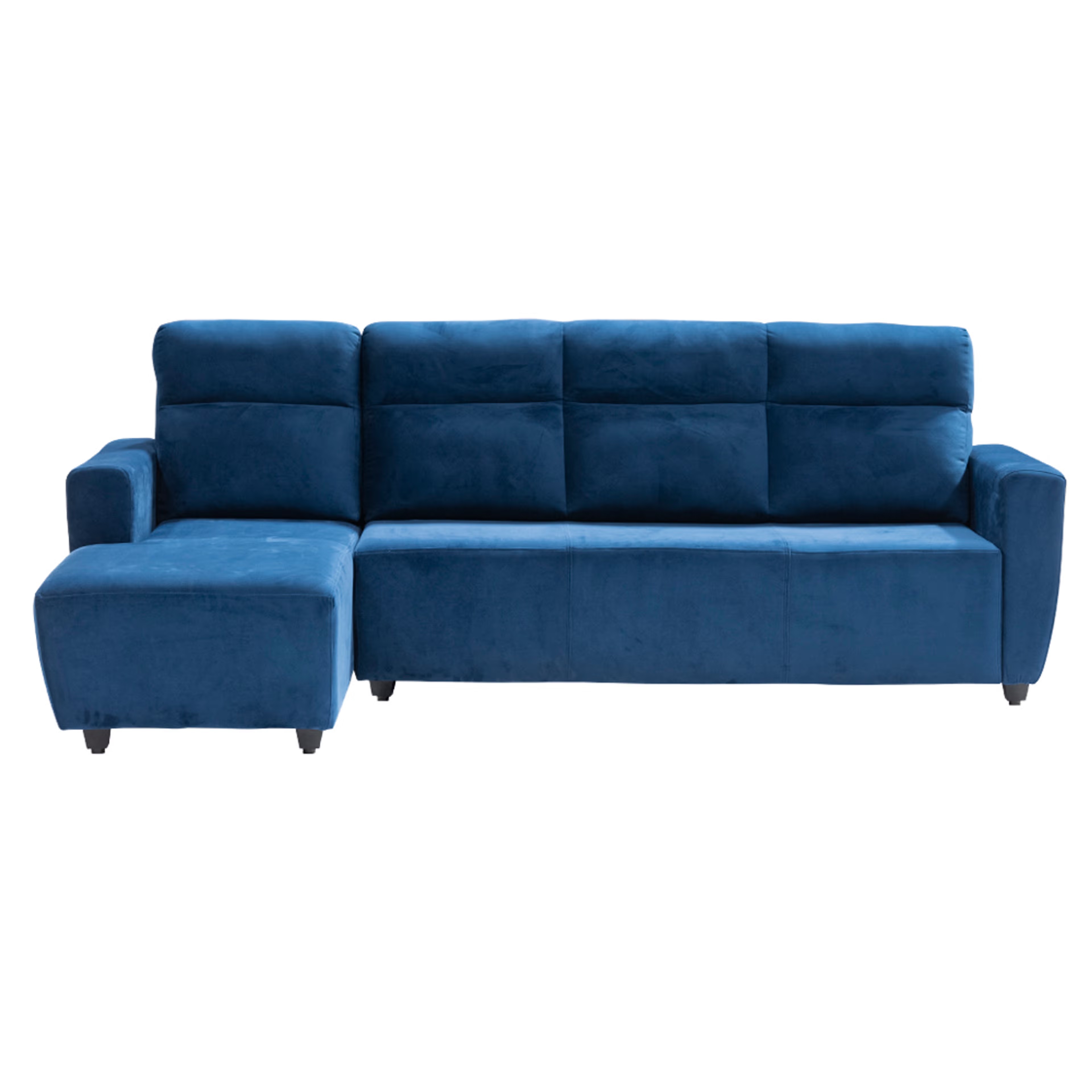 Home 33 Wakefit Belize L Shape Sofa Set (3 Seater + Left Aligned Chaise) Sectional, Set (3 Seater + Left Aligned Chaise), Blue