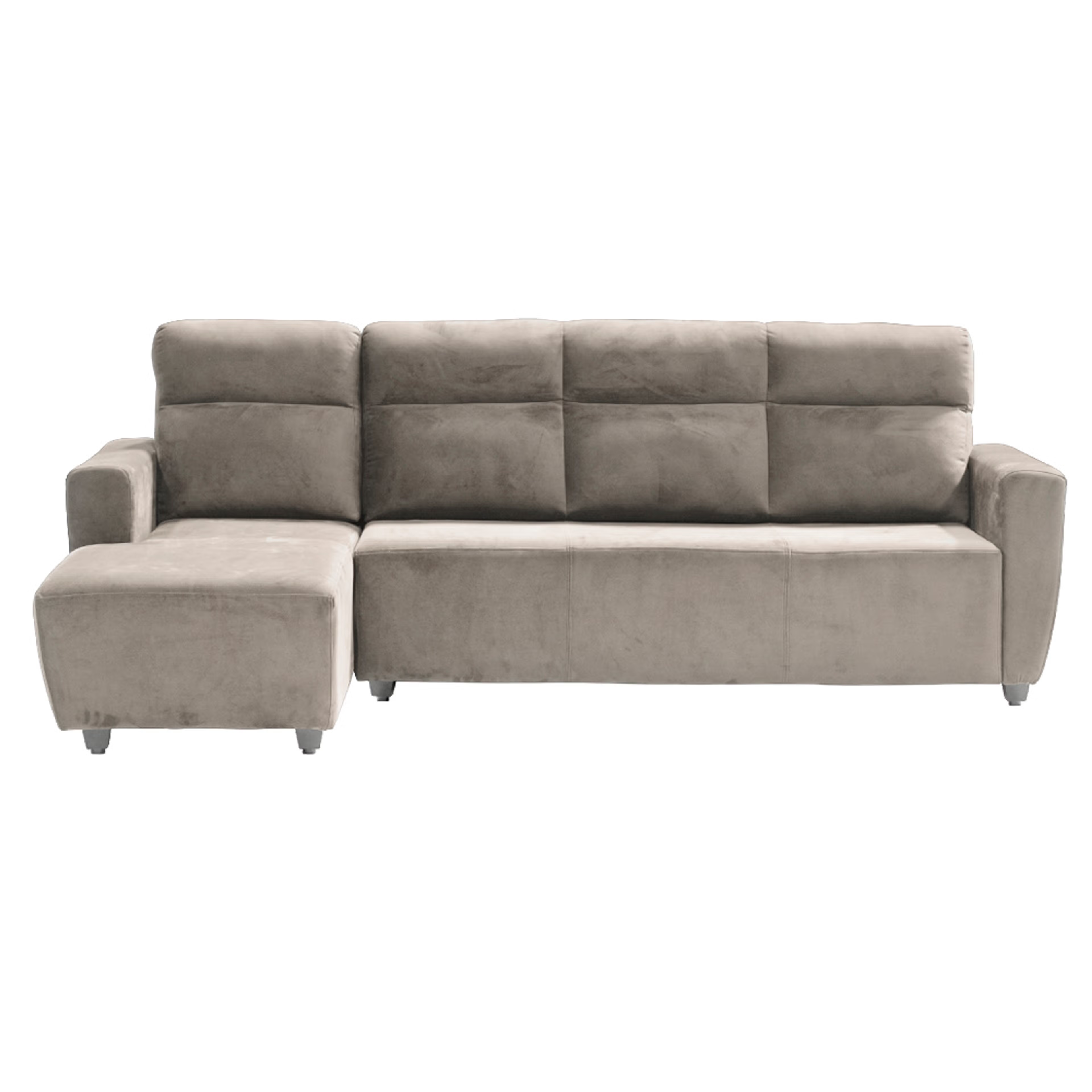 Home 25 Wakefit Belize L Shape Sofa Set (3 Seater + Left Aligned Chaise) Sectional, Set (3 Seater + Left Aligned Chaise), Stone