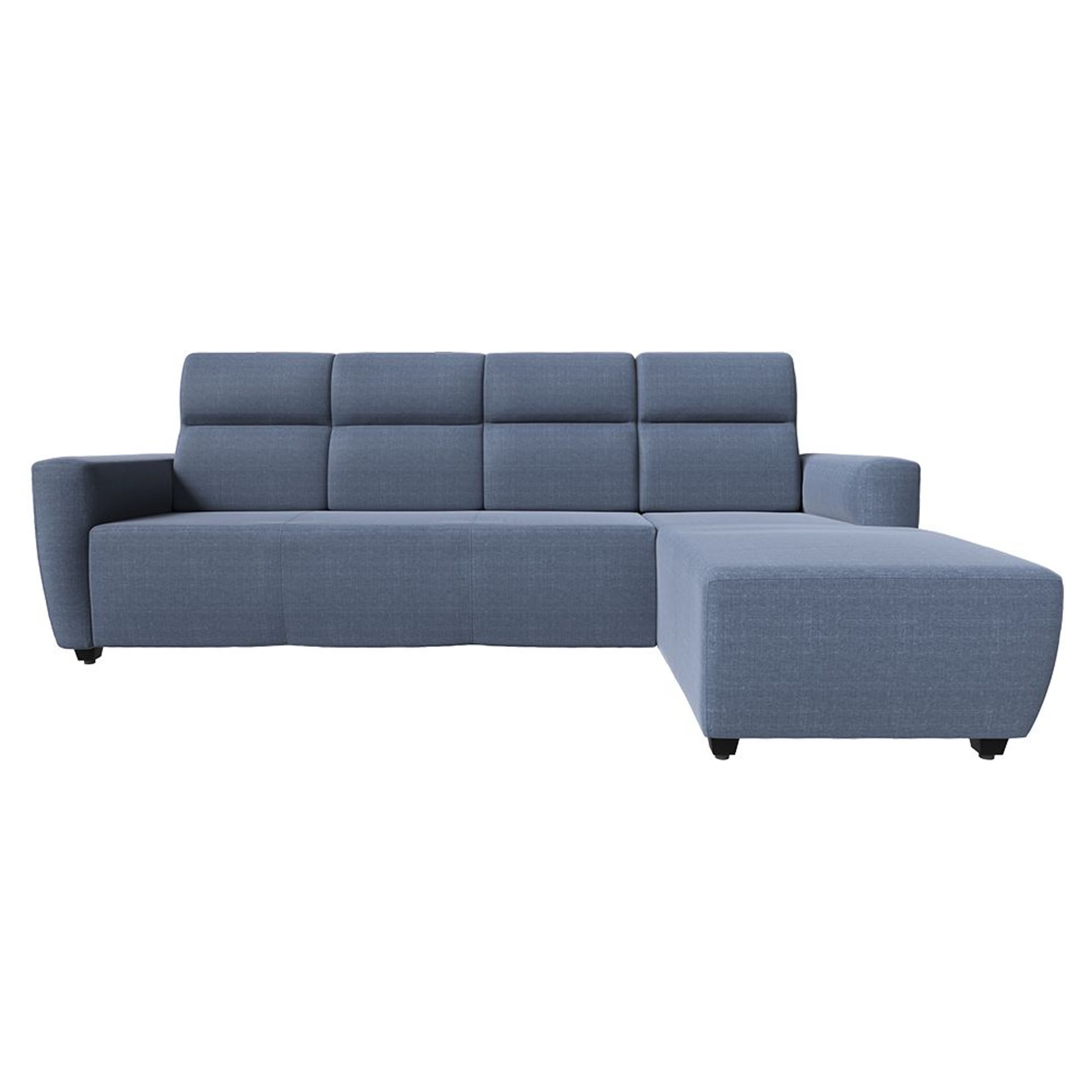 Wakefit Belize L Shape Sofa Set (3 Seater + Right Aligned Chaise) Sectional, Set (3 Seater + Right Aligned Chaise), Omega Blue