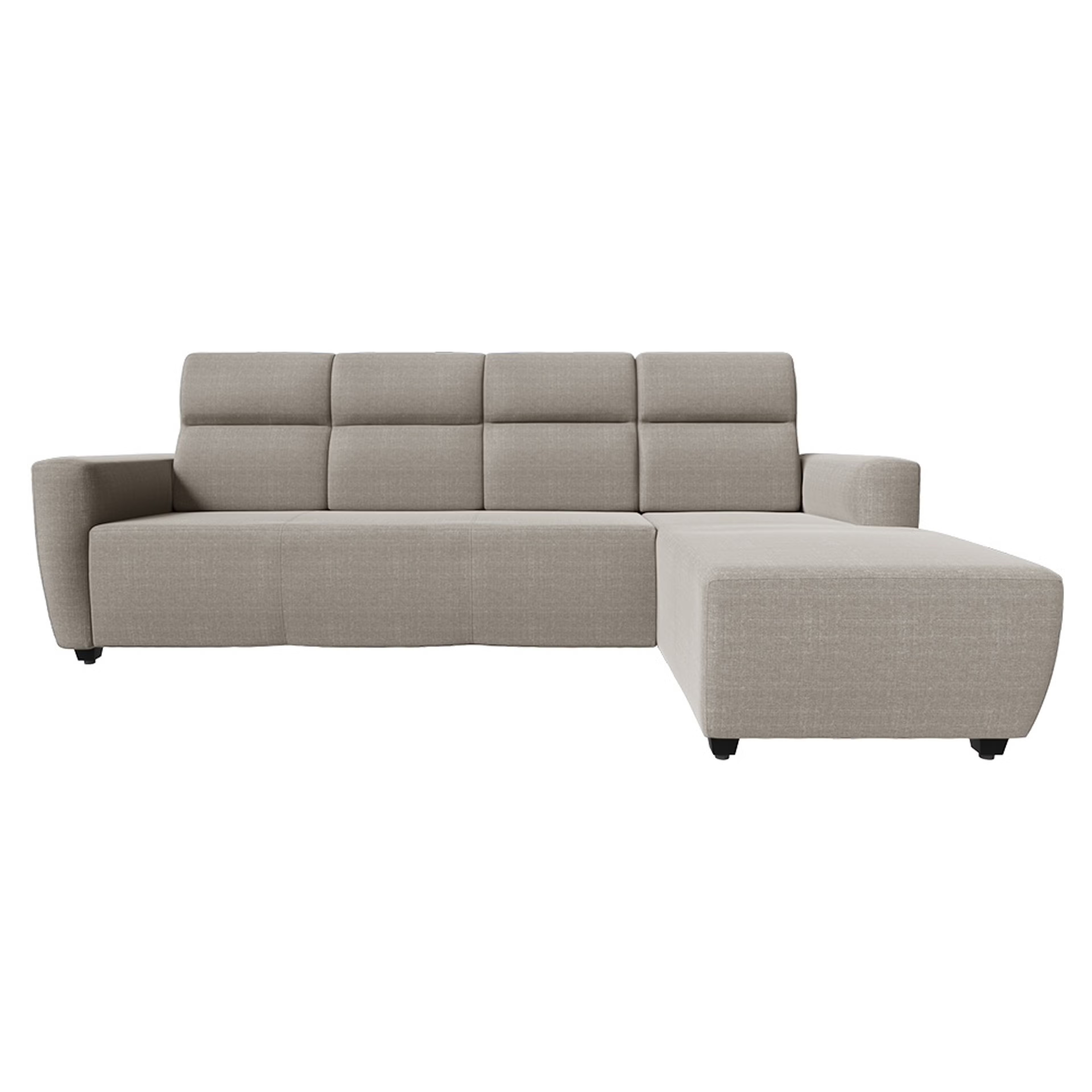 Wakefit Belize L Shape Sofa Set (3 Seater + Right Aligned Chaise) Sectional, Set (3 Seater + Right Aligned Chaise), Omega Pearl