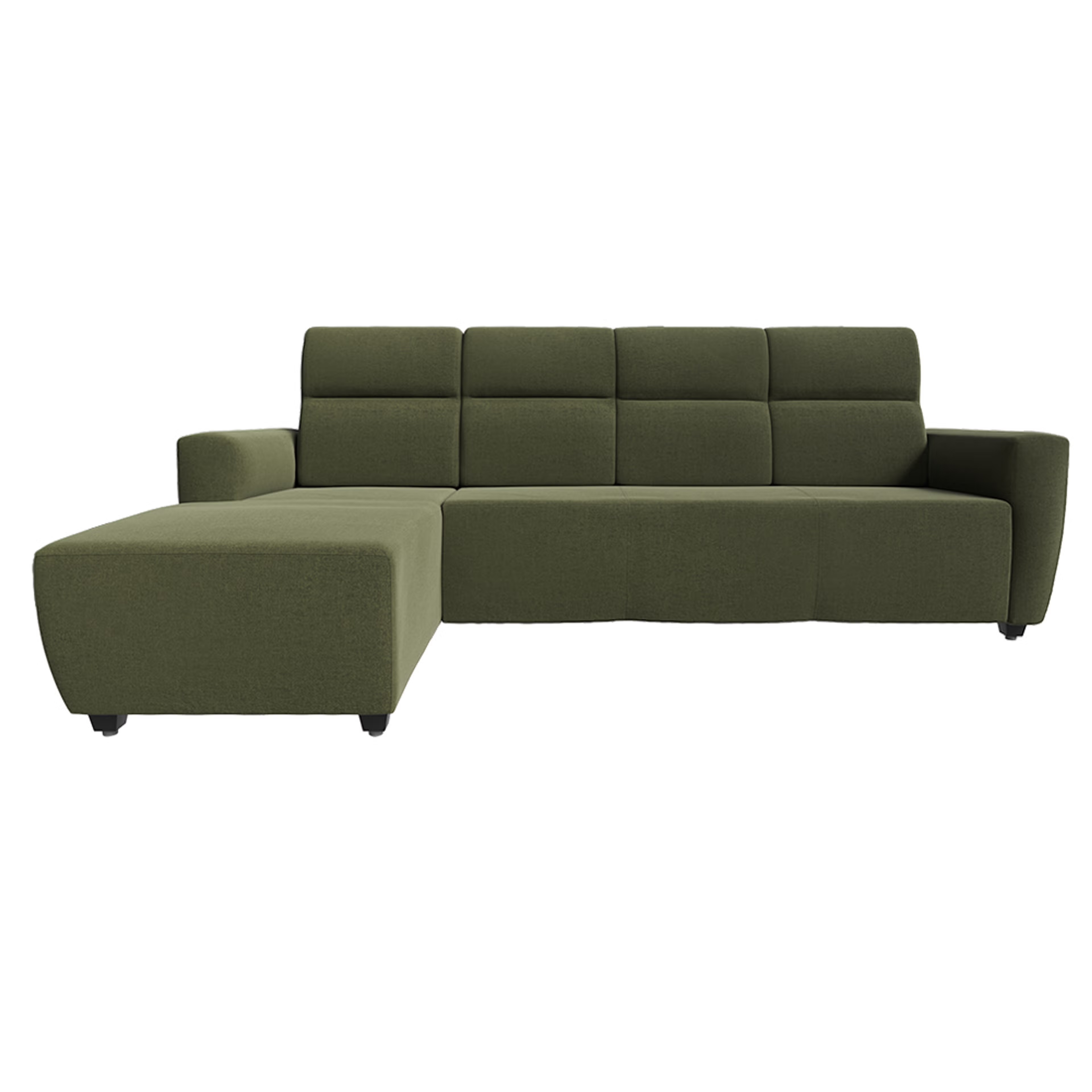 Home 39 Wakefit Belize L Shape Sofa Set (3 Seater + Left Aligned Chaise) -Reflection Green Sectional, Set (3 Seater + Left Aligned Chaise), Green