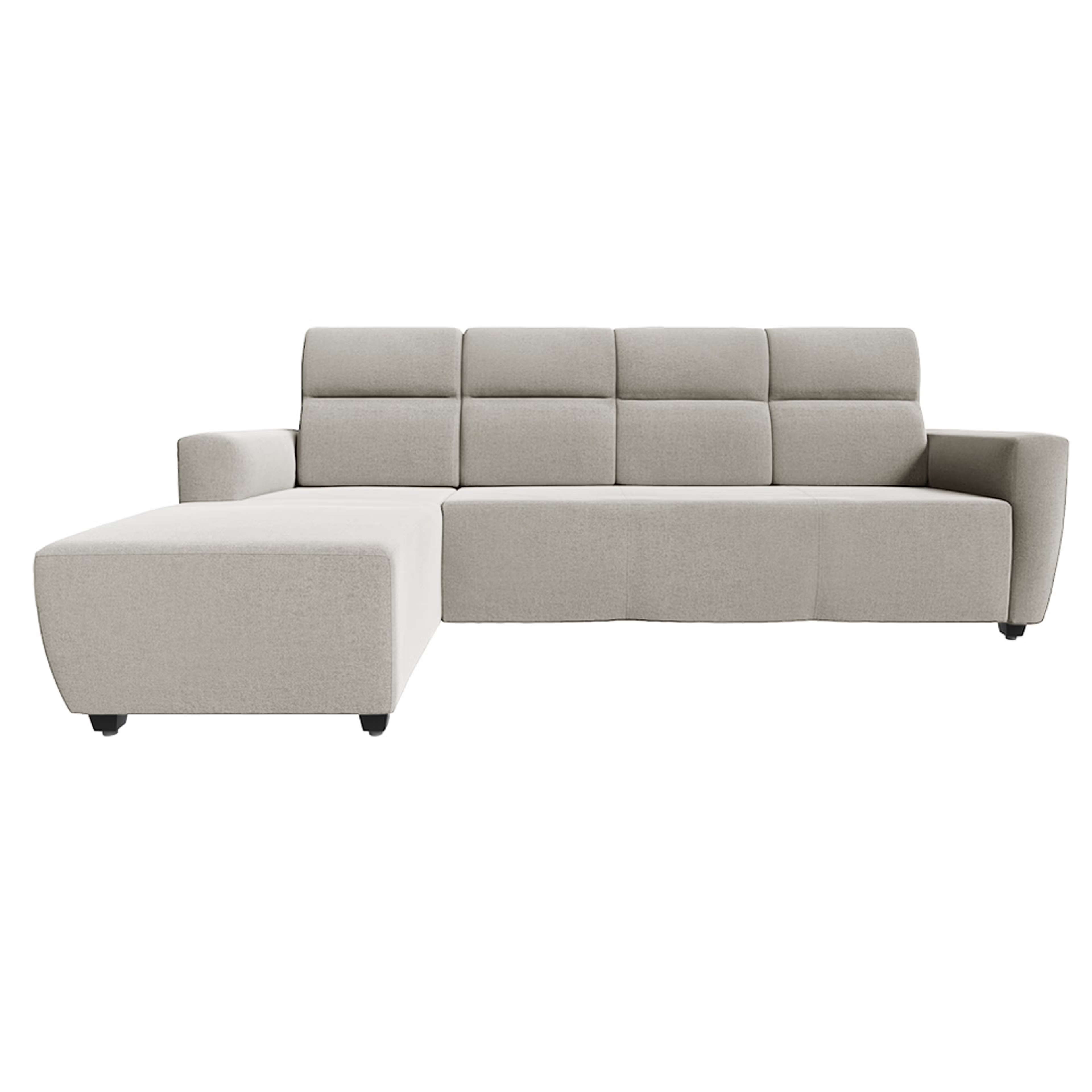 Wakefit Belize L Shape Sofa Set (3 Seater + Left Aligned Chaise) -Reflection White Sectional, Set (3 Seater + Left Aligned Chaise), White
