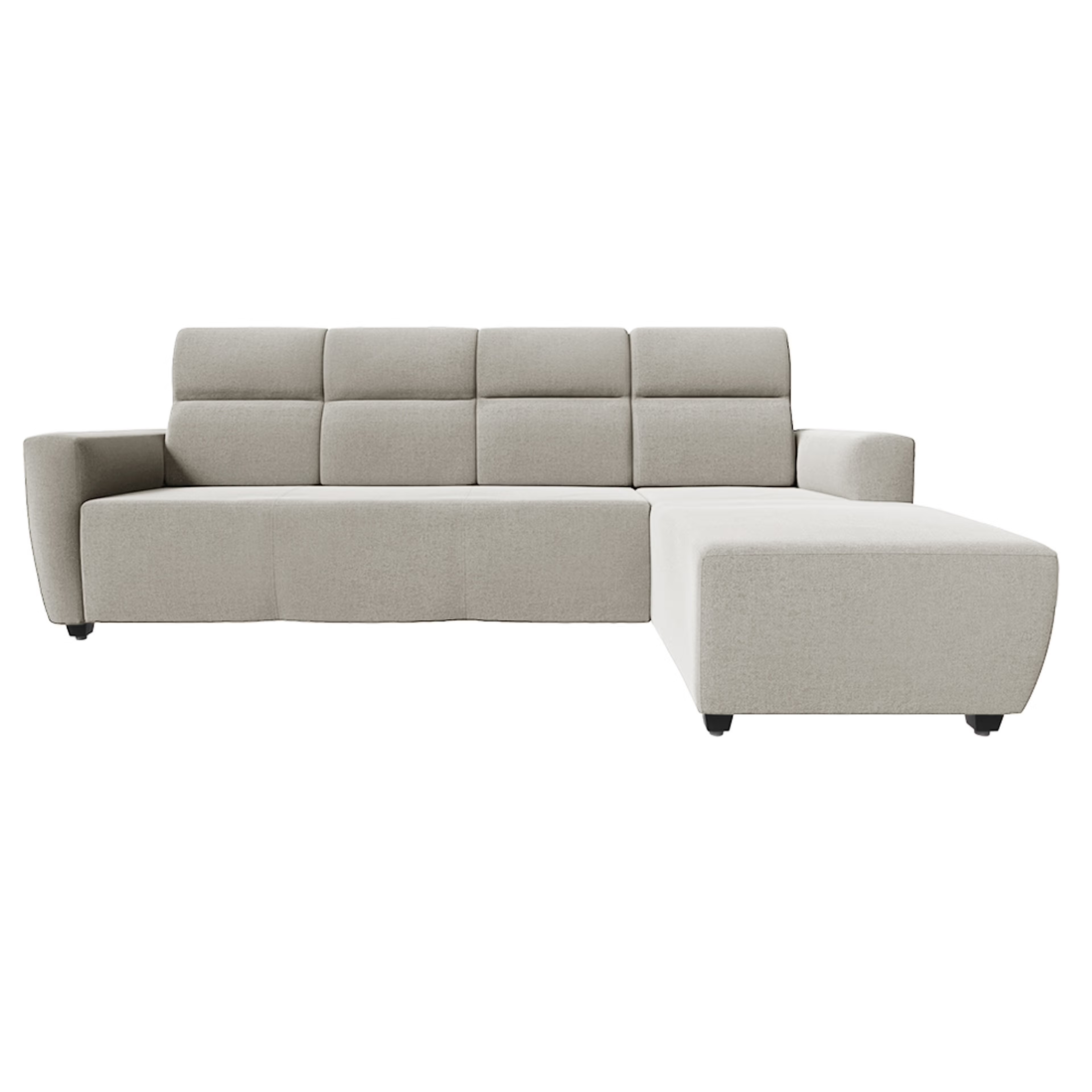 Wakefit Belize L Shape Sofa Set (3 Seater + Right Aligned Chaise) - Reflection White Sectional, Set (3 Seater + Right Aligned Chaise), White