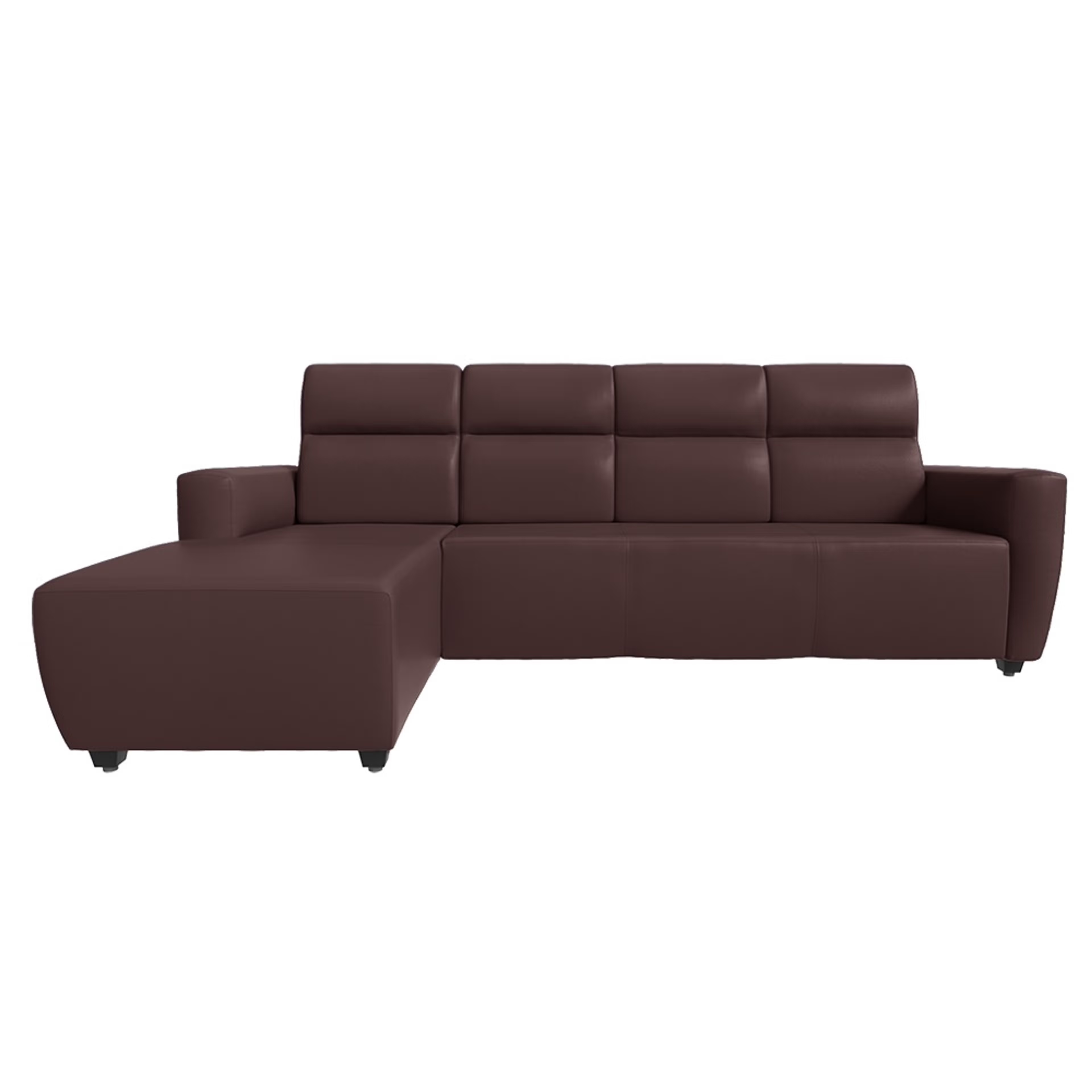 Home 33 Wakefit Belize L Shape Sofa Set (3 Seater + Left Aligned Chaise) Sectional, Set (3 Seater + Left Aligned Chaise), Dark Fantasy
