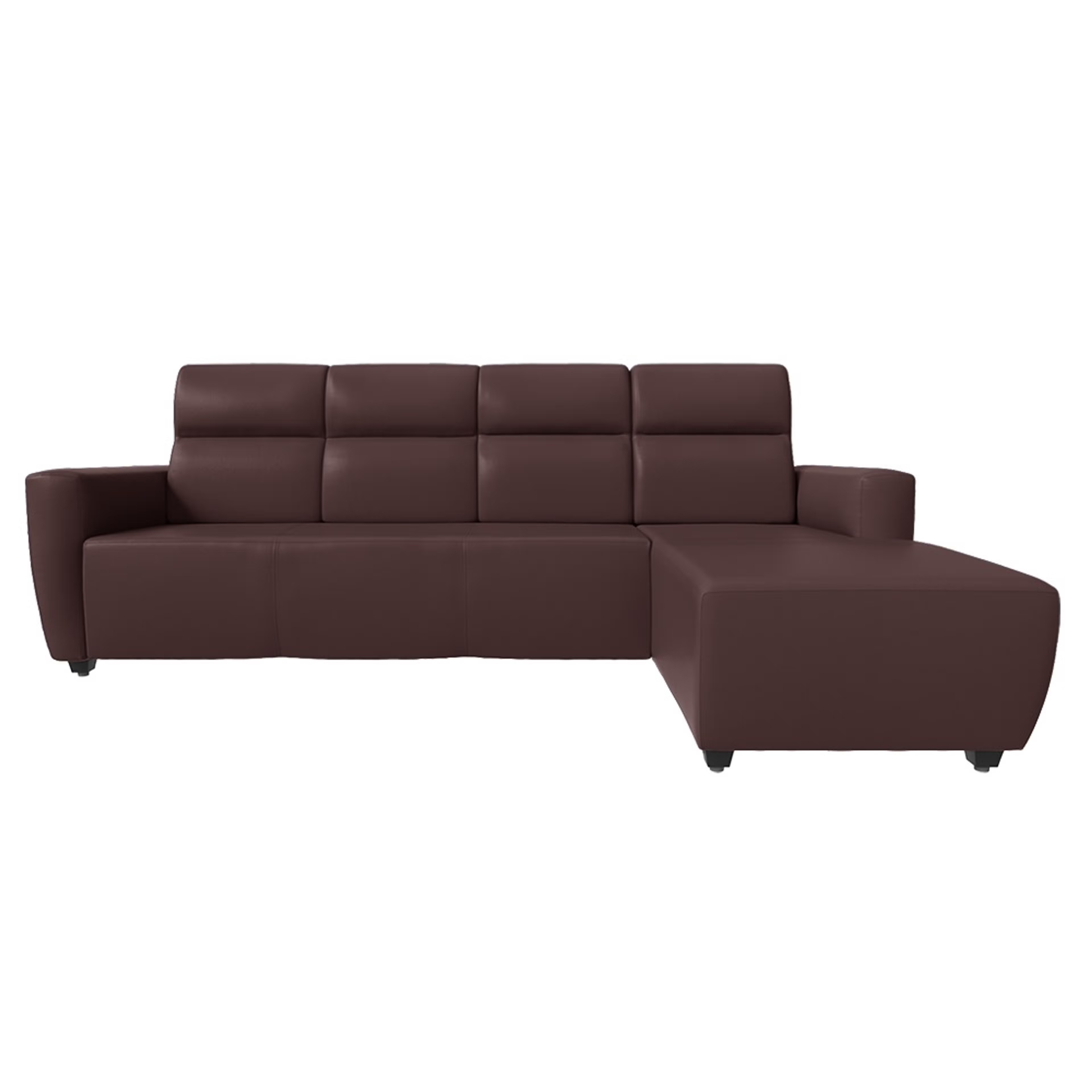 Home 41 Wakefit Belize L Shape Sofa Set (3 Seater + Right Aligned Chaise) Sectional, Set (3 Seater + Right Aligned Chaise), Dark Fantasy