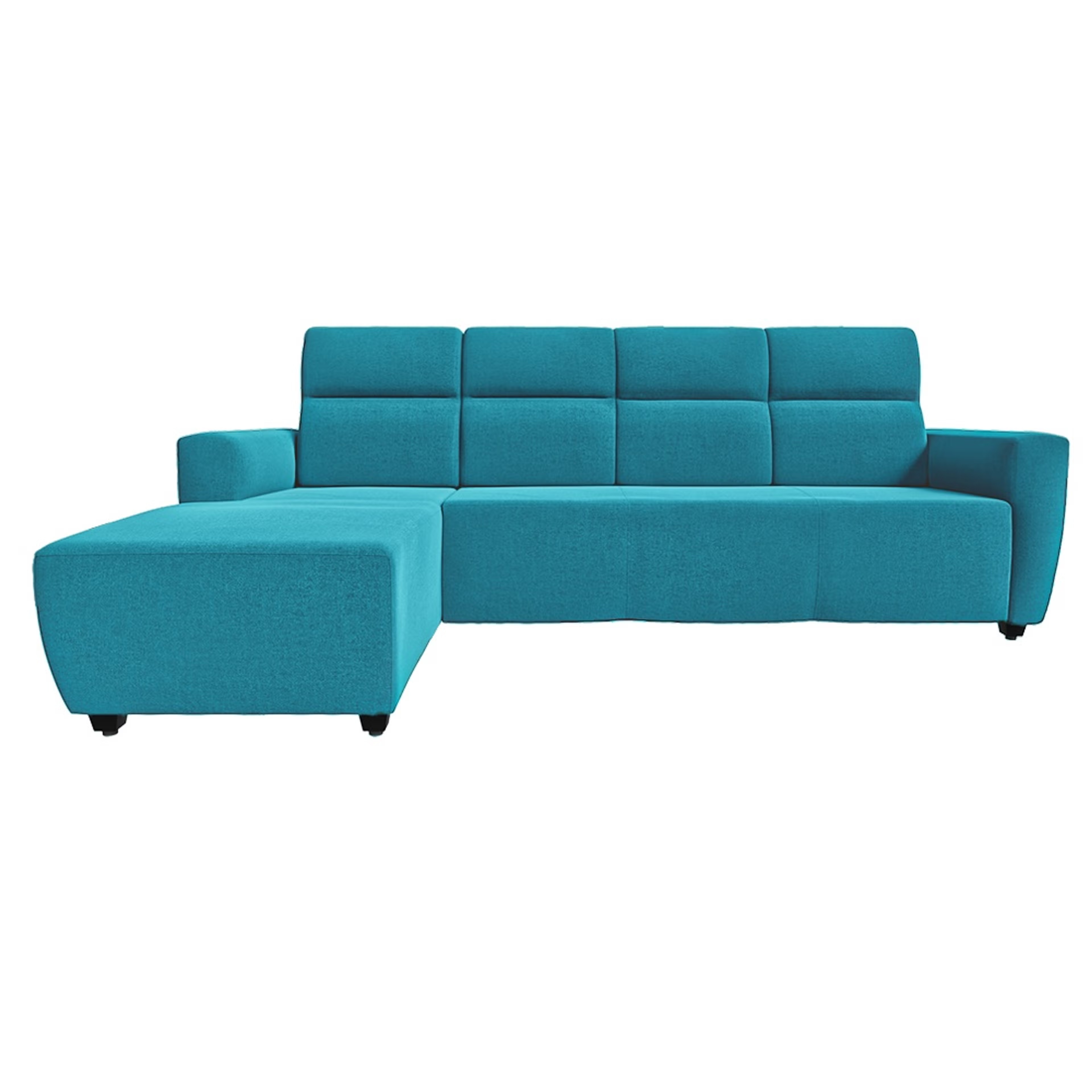 Home 25 Wakefit Belize L Shape Sofa Set (3 Seater + Left Aligned Chaise) Sectional, Set (3 Seater + Left Aligned Chaise), Malibu Green